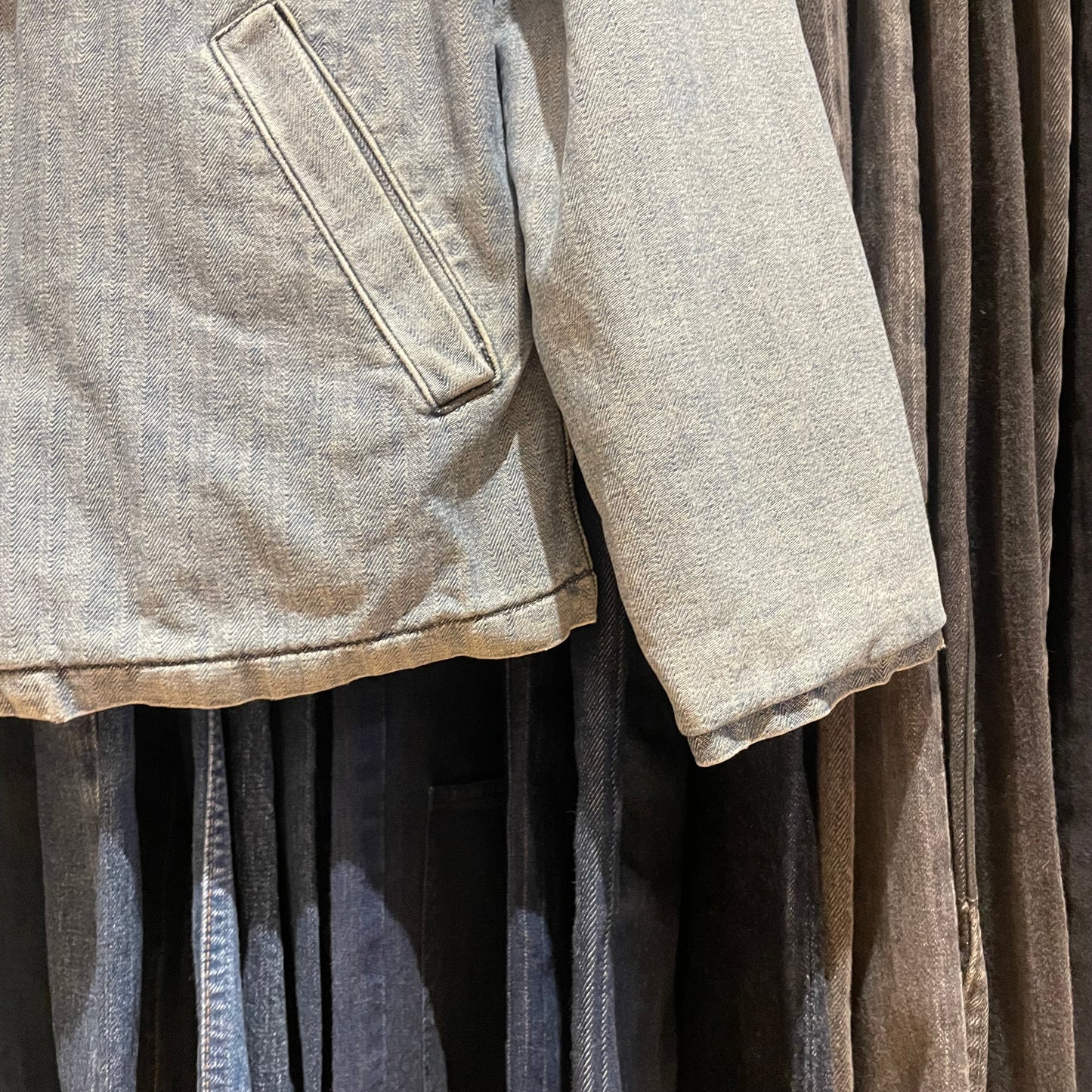 Denim Work Jacket Faded Blue