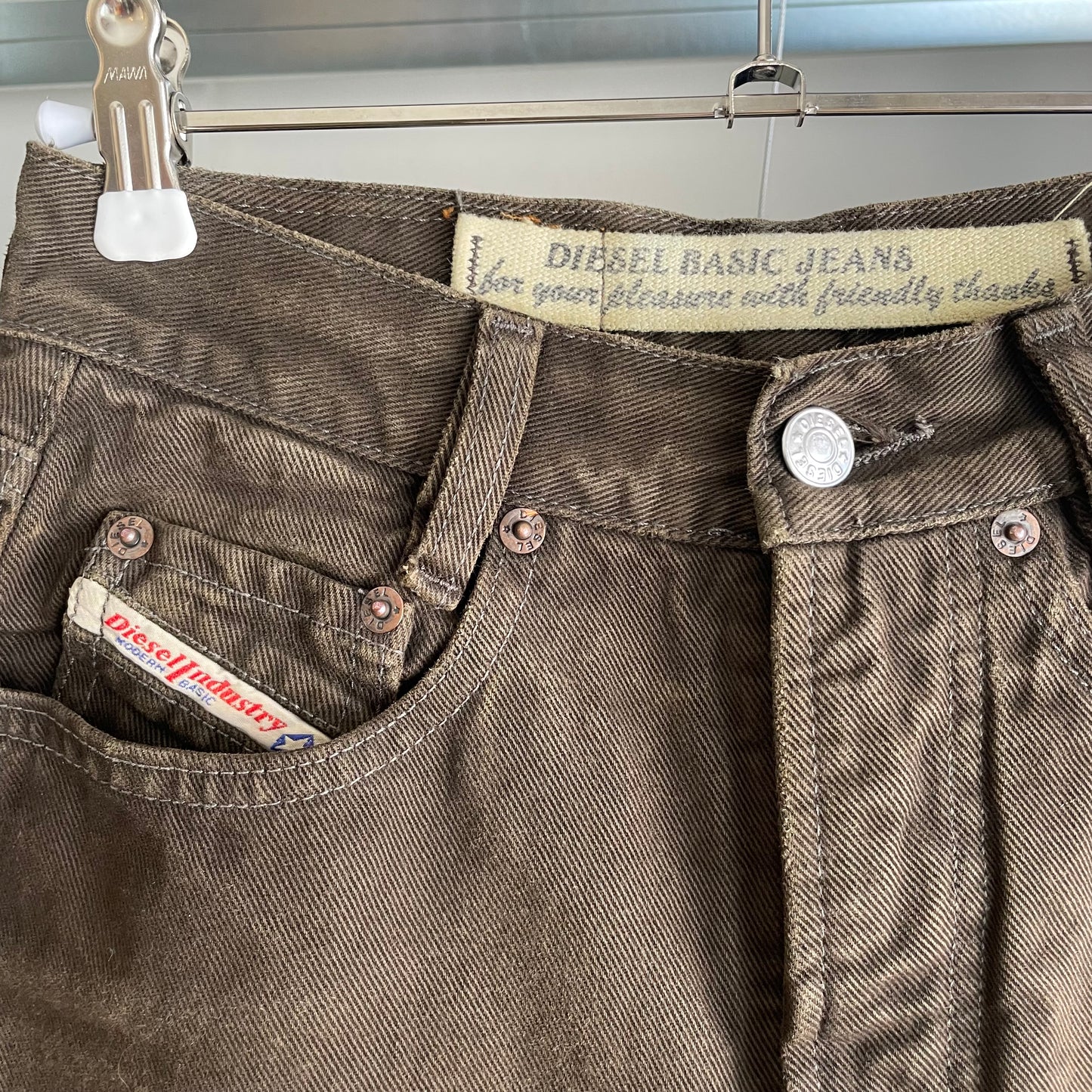 Brown Twill Pants Relaxed Fit