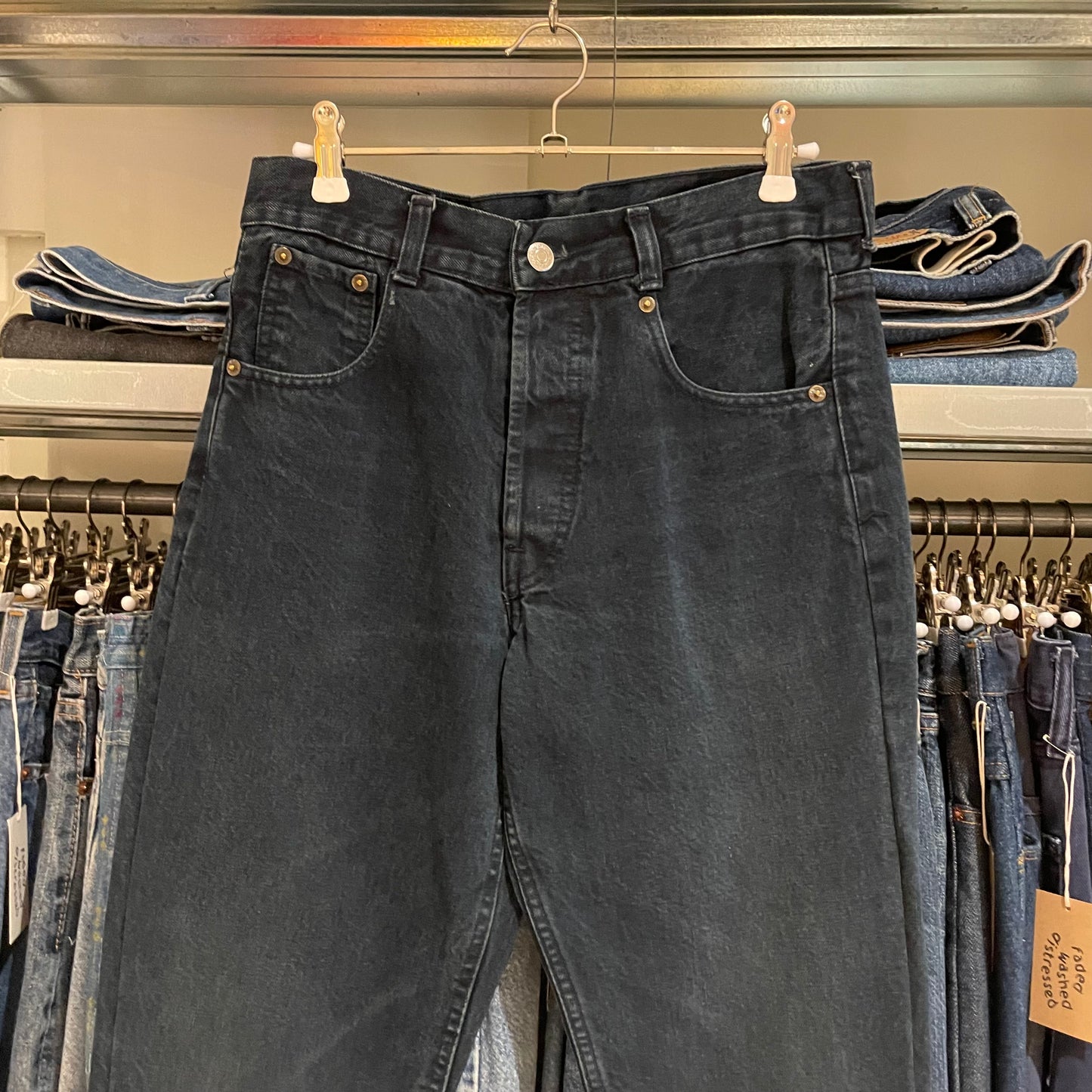 501 Jeans Regular Straight Medium Washed Black