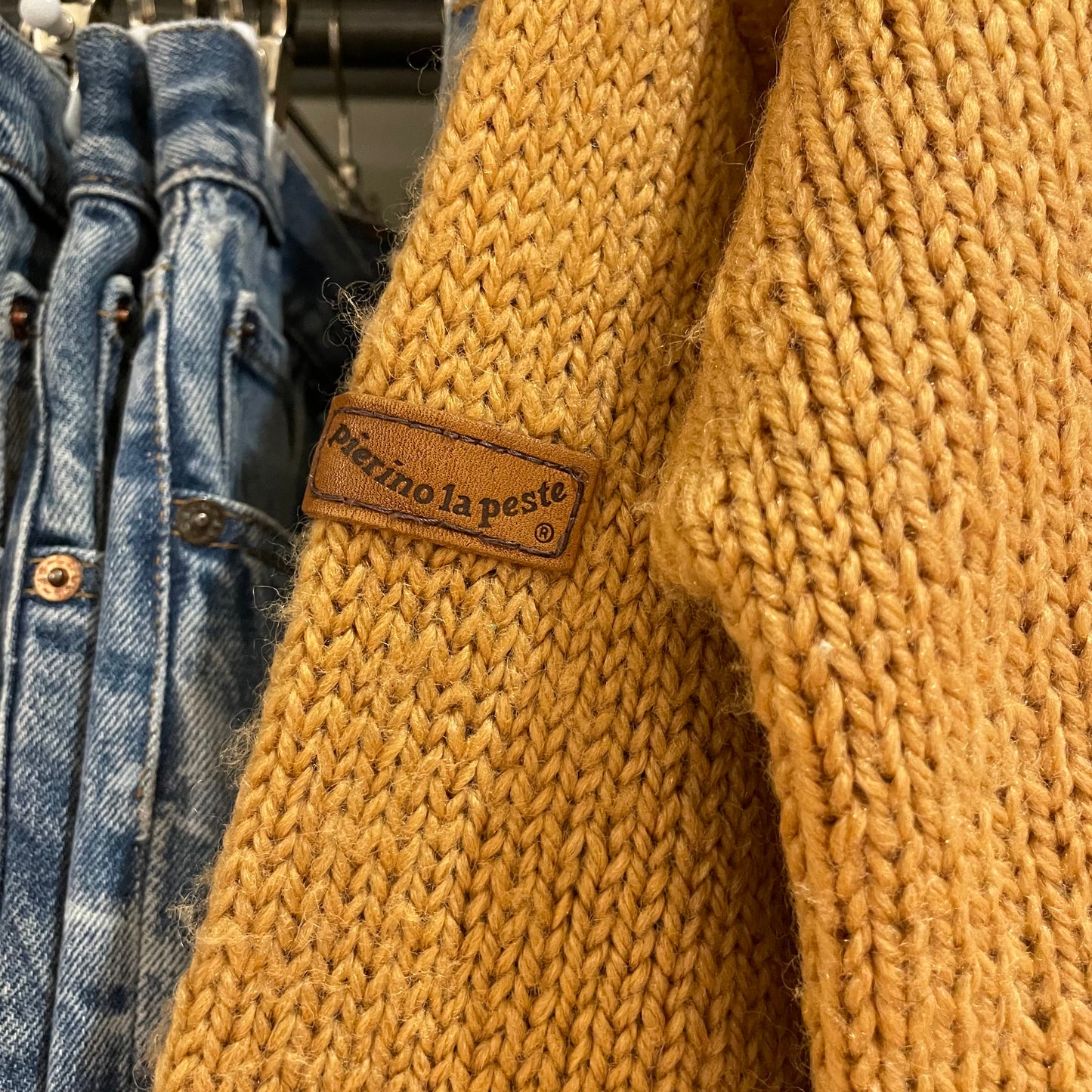 Chunky Knit Zip Cardigan Camel