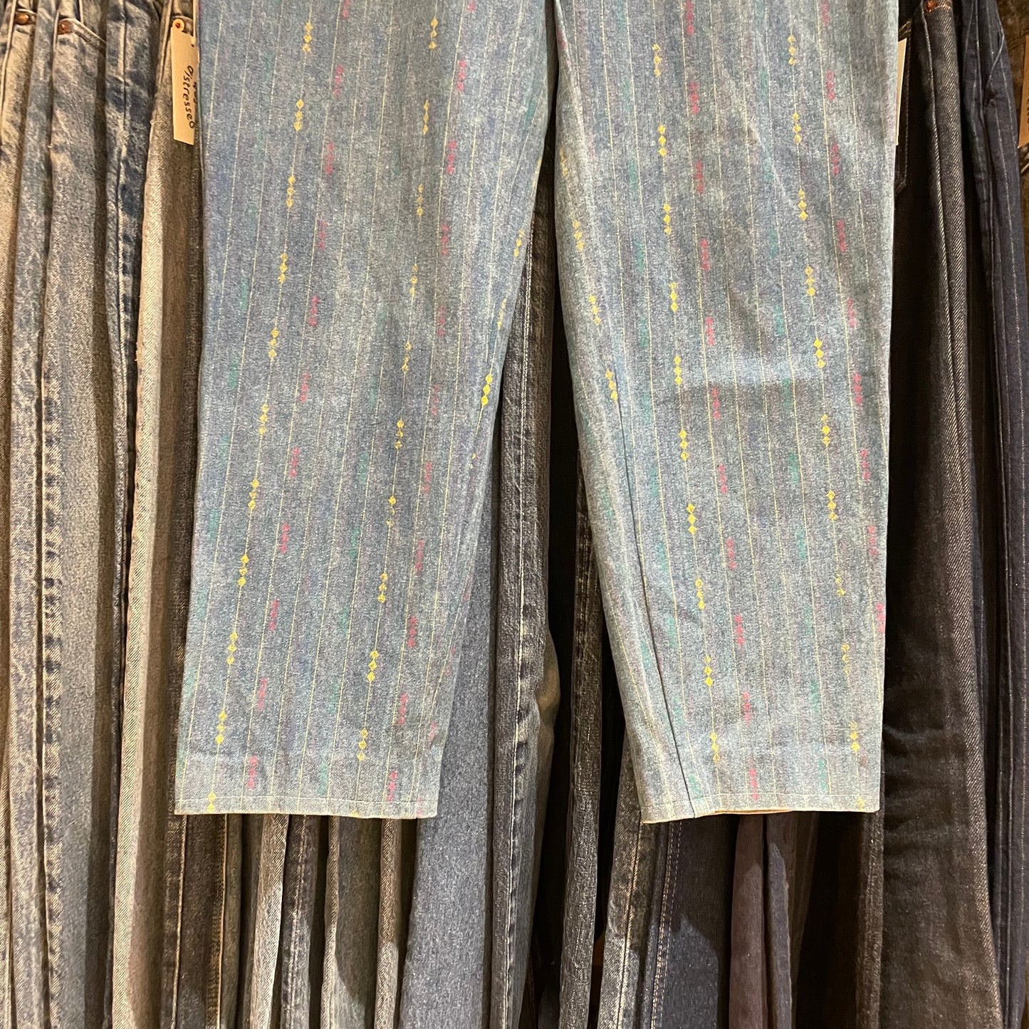 Multicolor Stripe Denim Pants