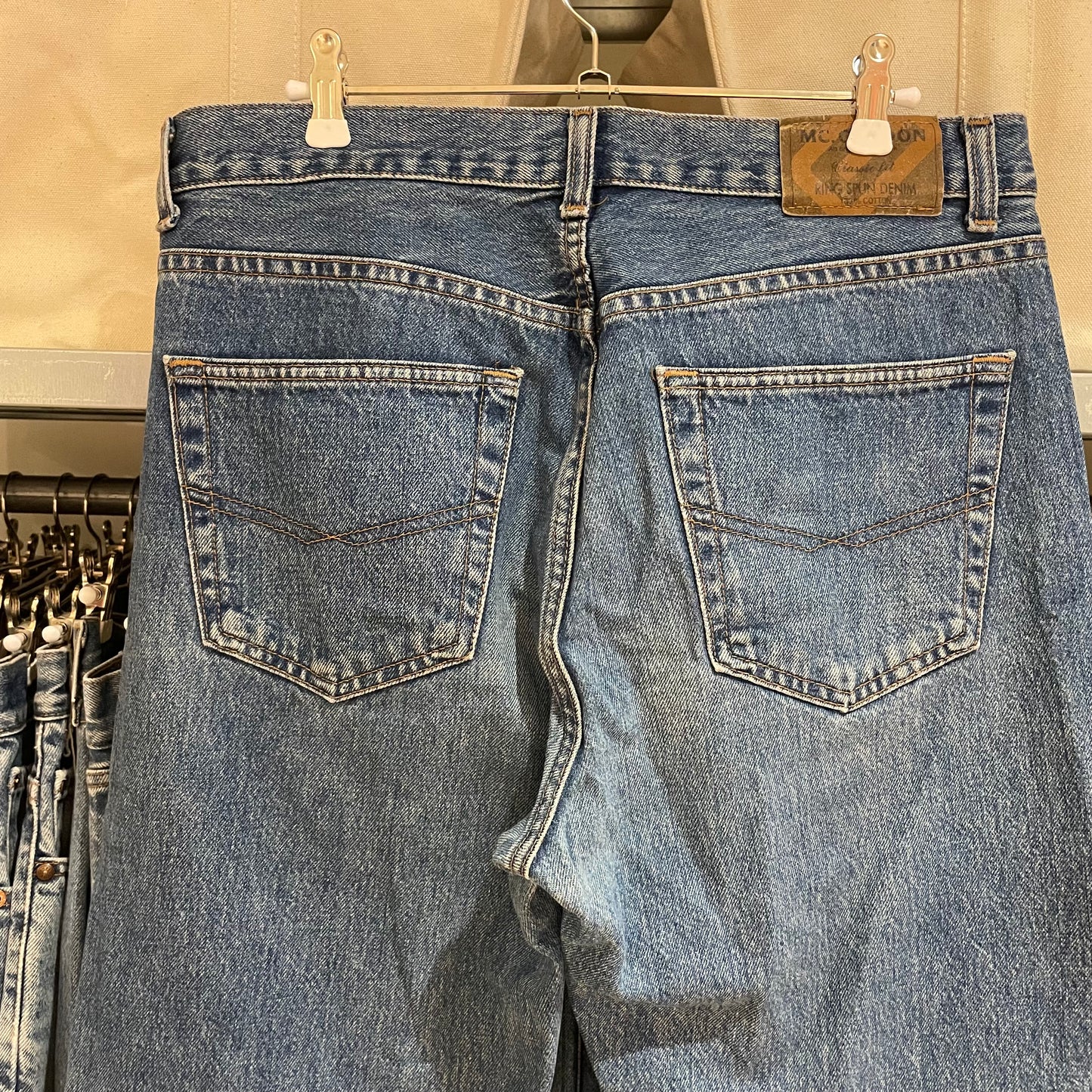 Ring Spun Jeans Mid Wash Blue Cut Off Ideal Zip