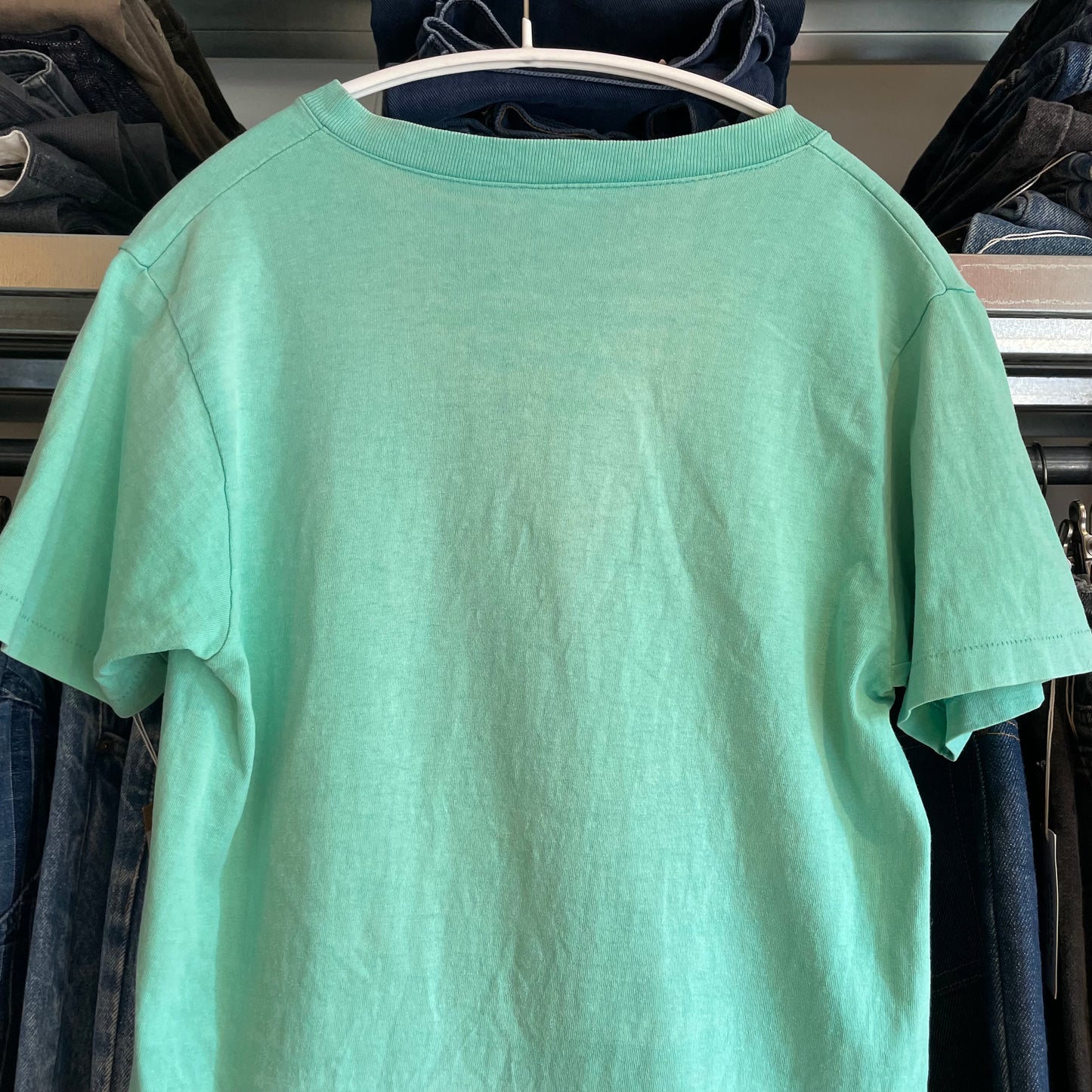 Poi Dog Cartoon Henley Tee Aqua 3-Button