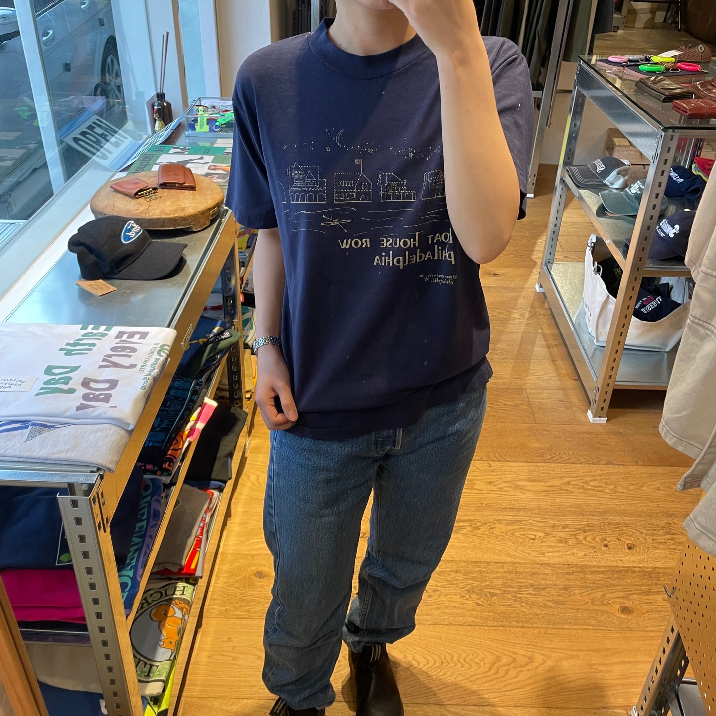 Boat House Row T-Shirt Navy