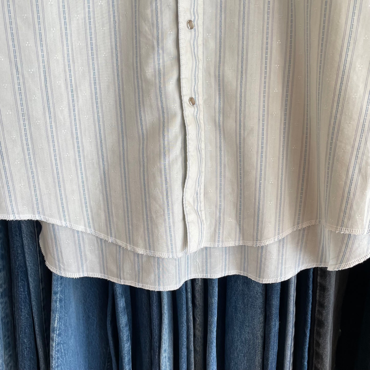 Stripe Shirt Blue Cowboy Cut Regular Fit