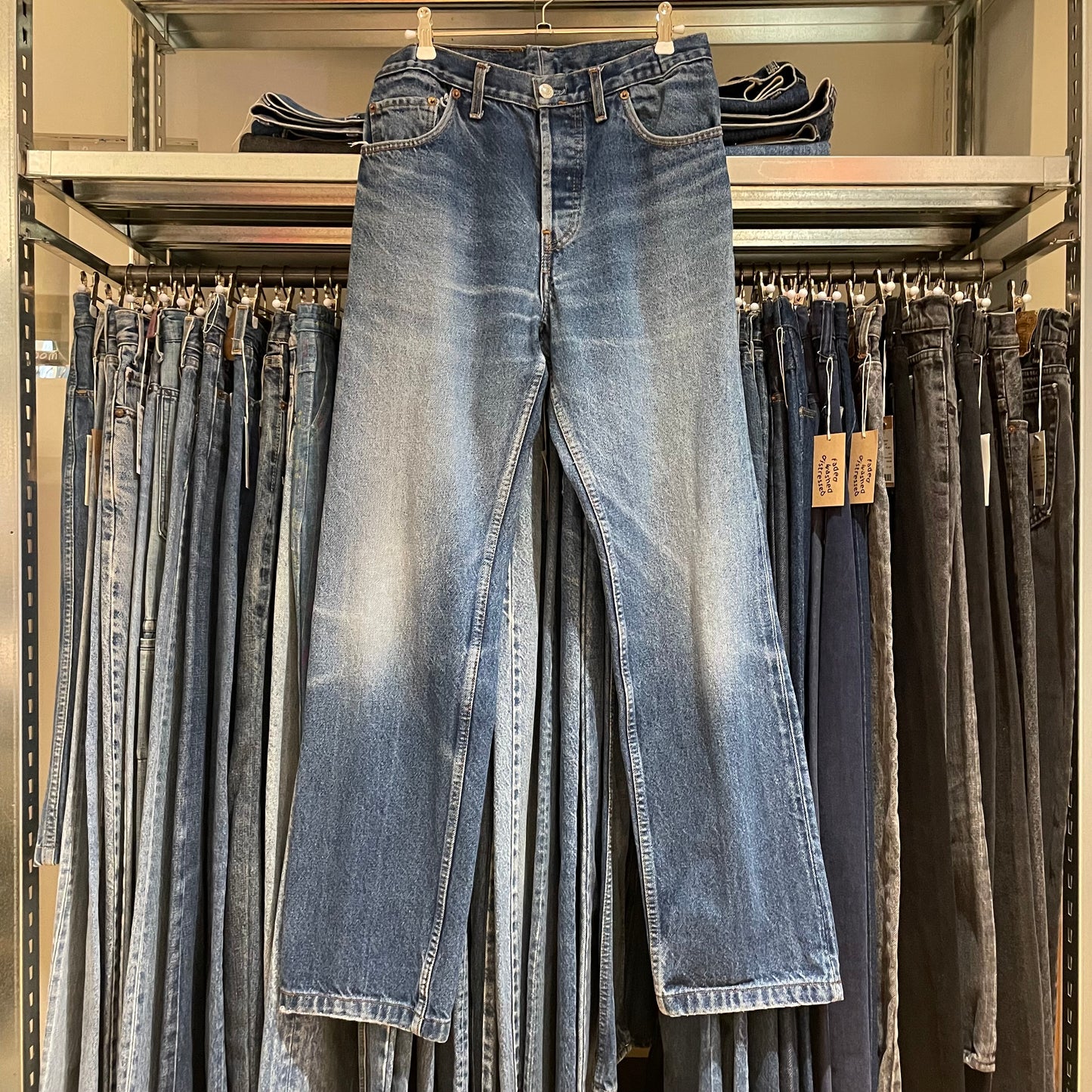501 Jeans Regular Medium Straight Washed Blue