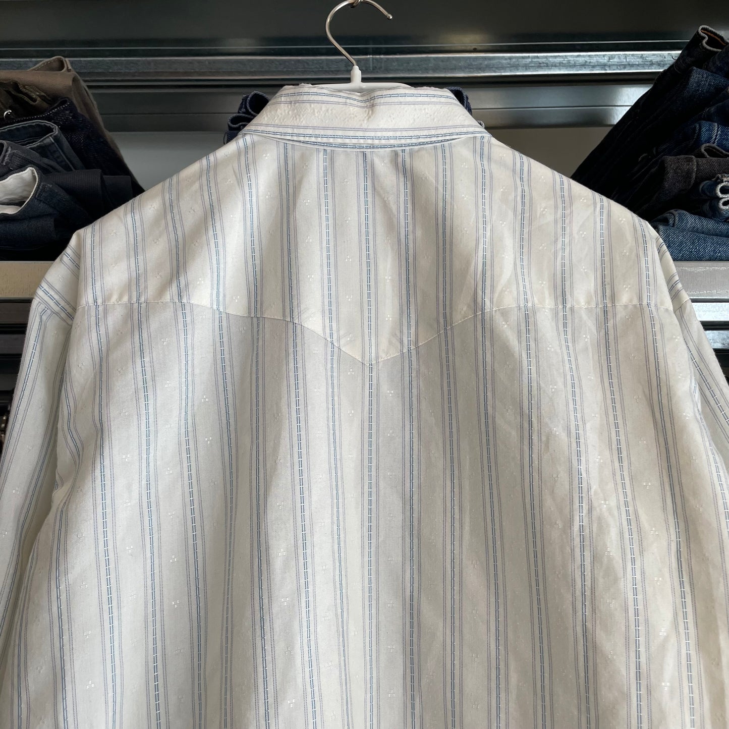 Stripe Shirt Blue Cowboy Cut Regular Fit