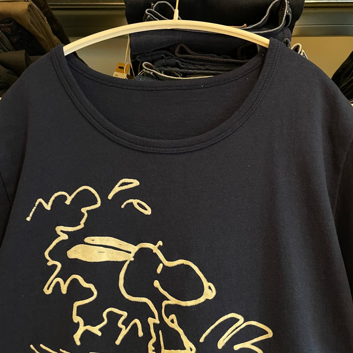 Snoopy Surf Graphic Tee Navy Single Stitch
