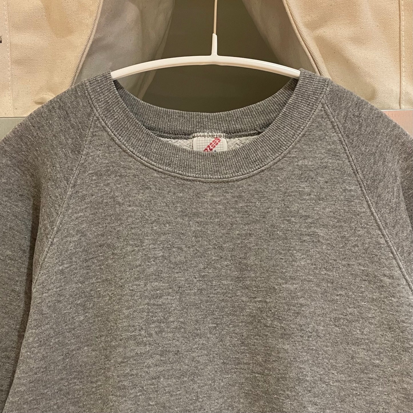 Blank Sweatshirt Tri-Blend Raglan Tubular Grey