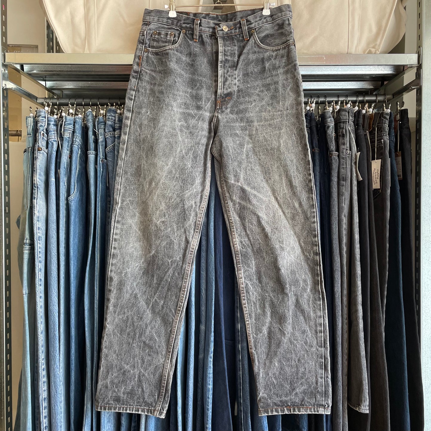 501 Jeans Regular Straight Washed Black