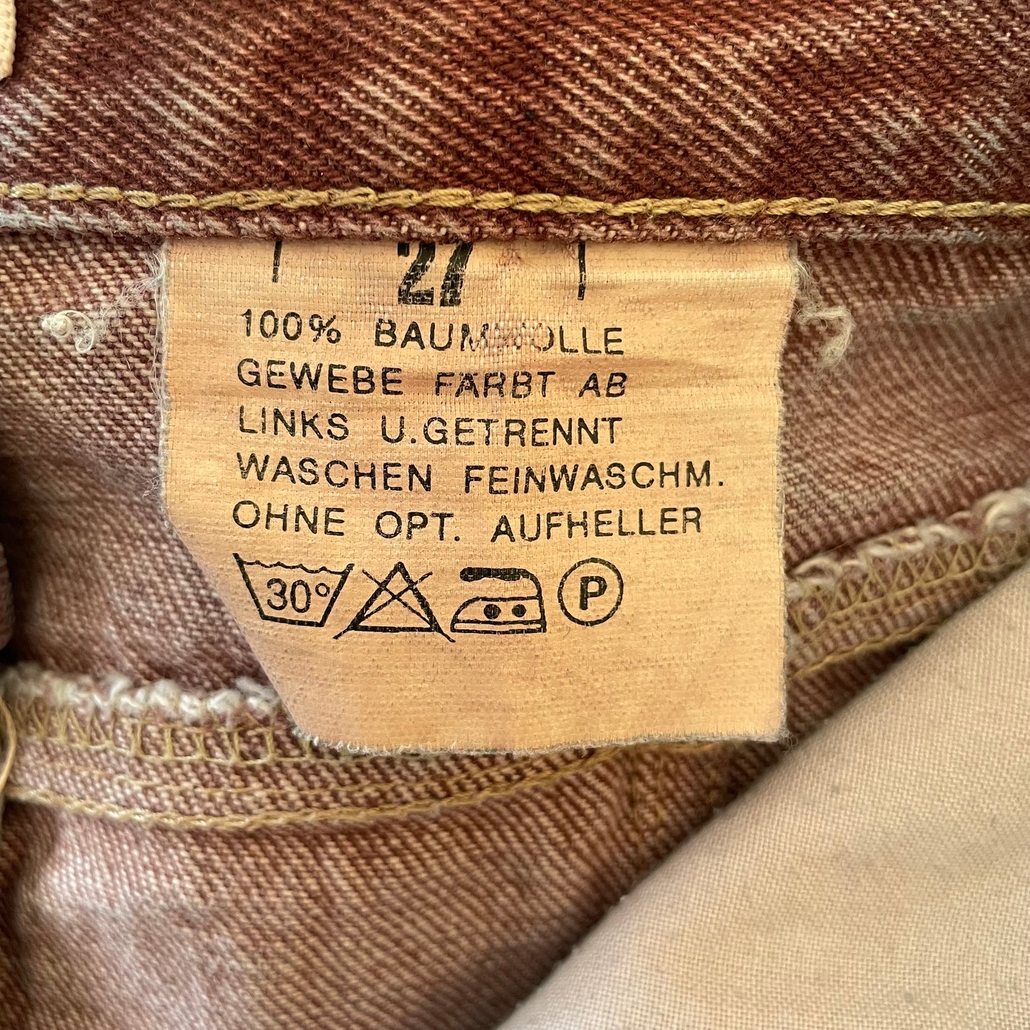 Burgundy Denim Pants Lampo Zip