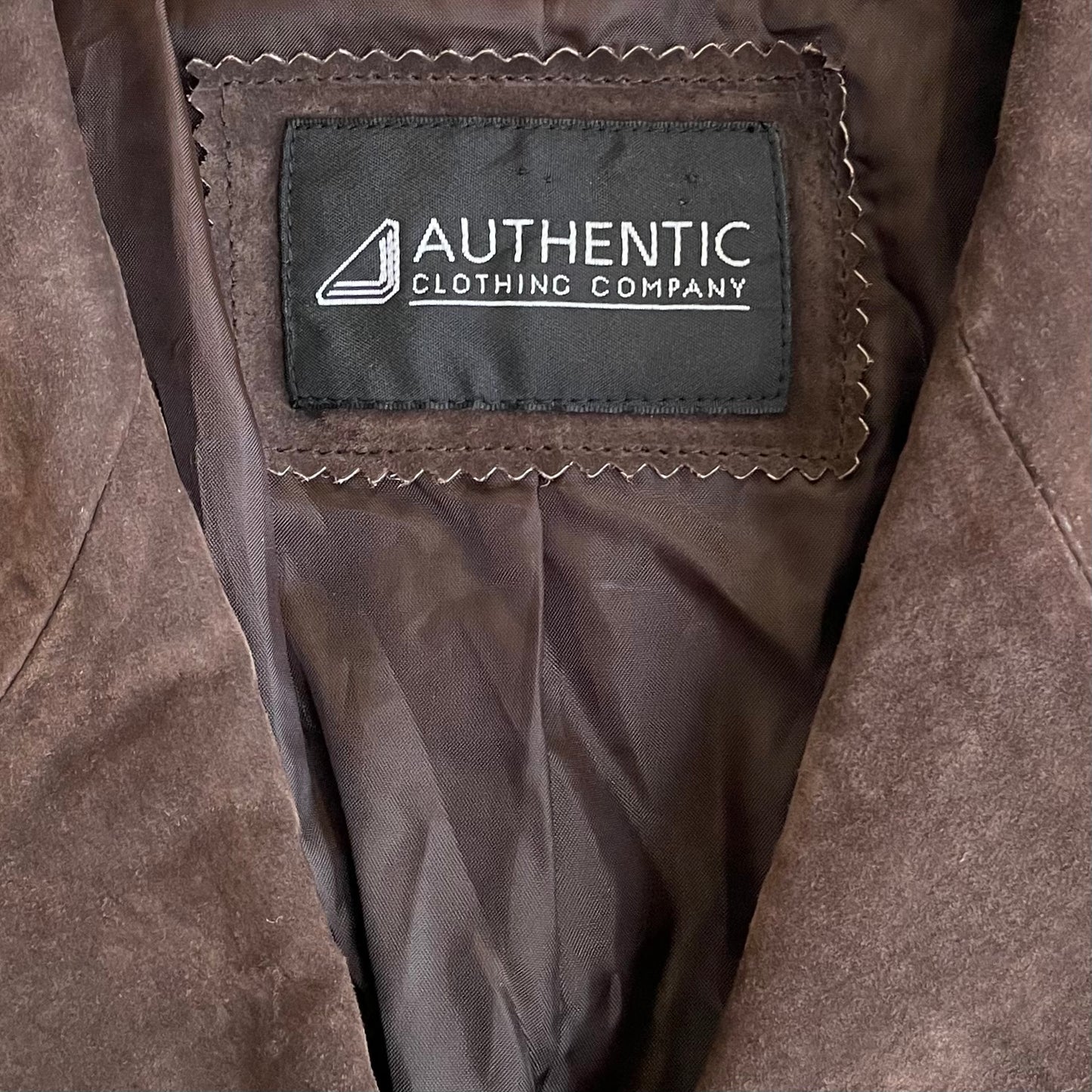 Whipstitch Genuine Leather Blazer Brown