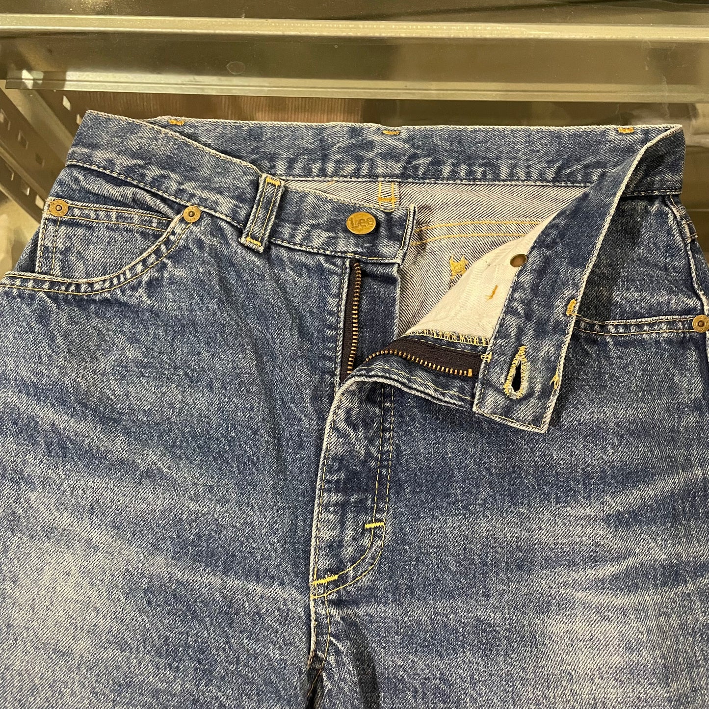 Regular Tapered Jeans Mid Wash Blue Talon Zip