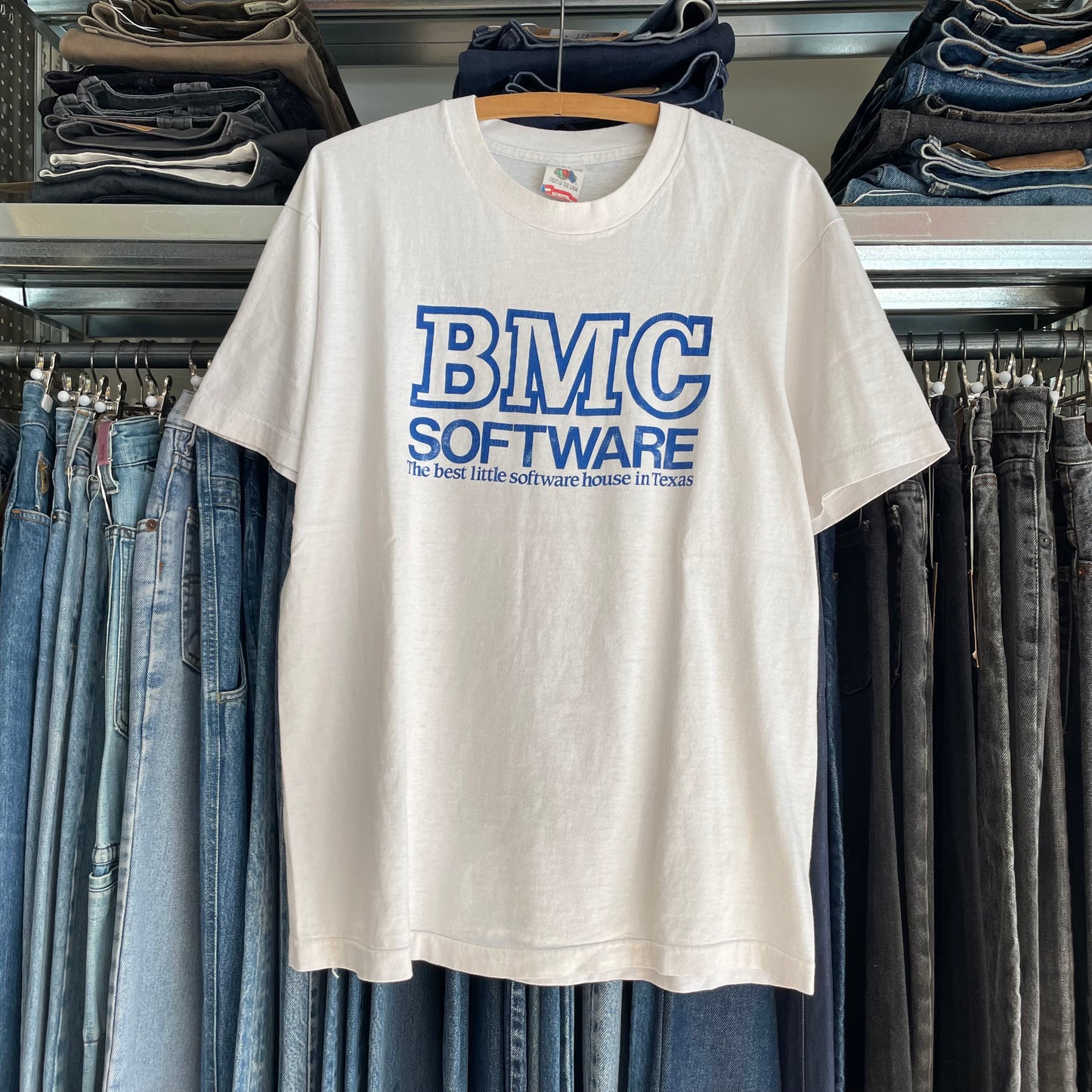 BMC Software Texas T-shirt White Single Stitch