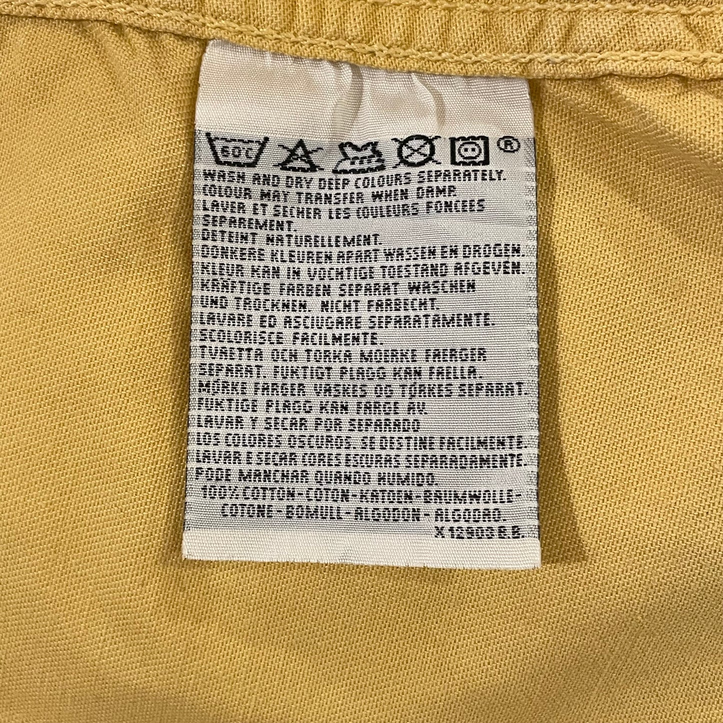 Western Snap Button Shirt Yellow