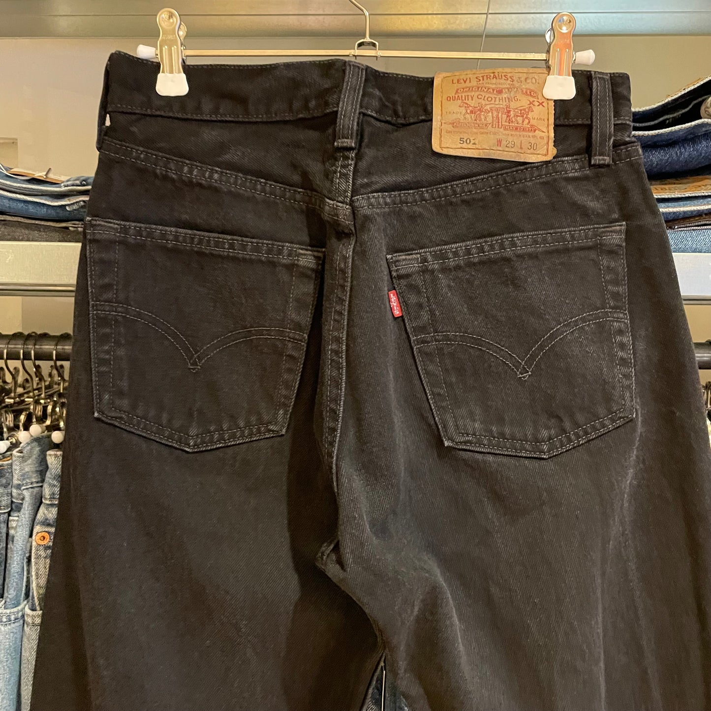 Black 501 Denim Jeans Button Fly USA
