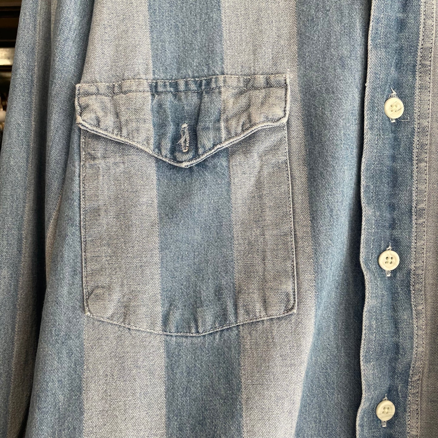 Snap Front Western Shirt Cream