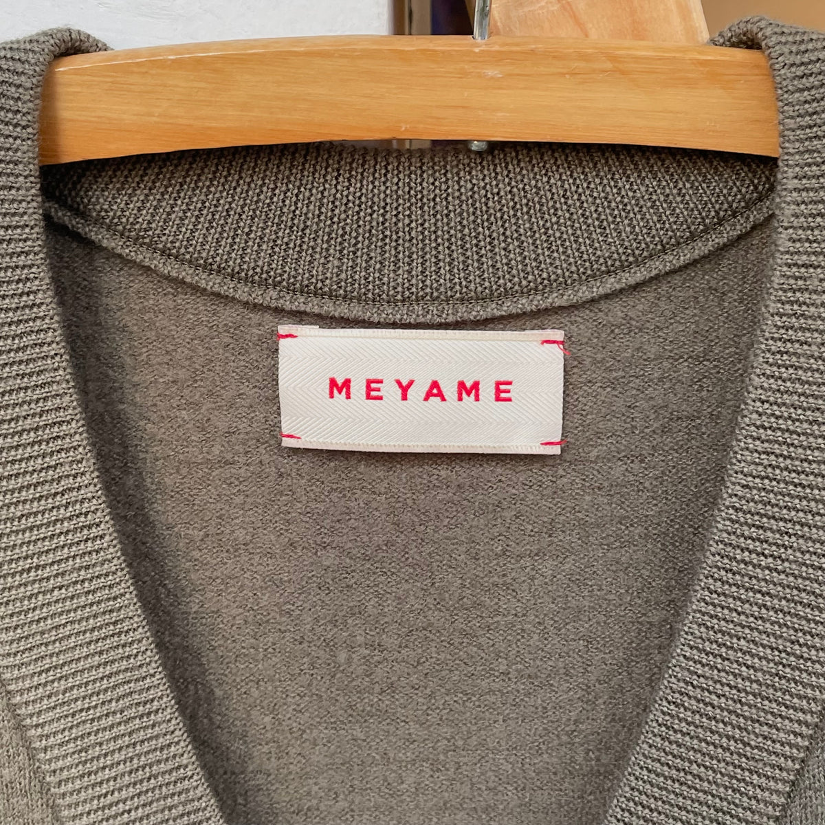 Wool Knit Vest Khaki
