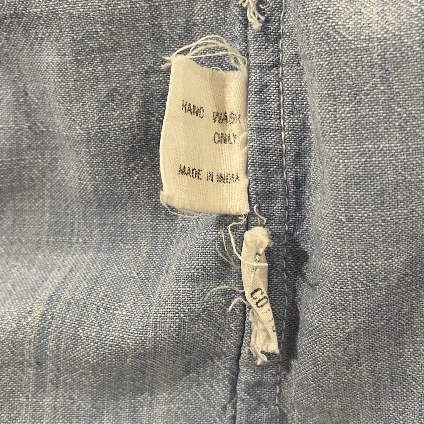 Light Blue Studded Denim Short Sleeve Shirt