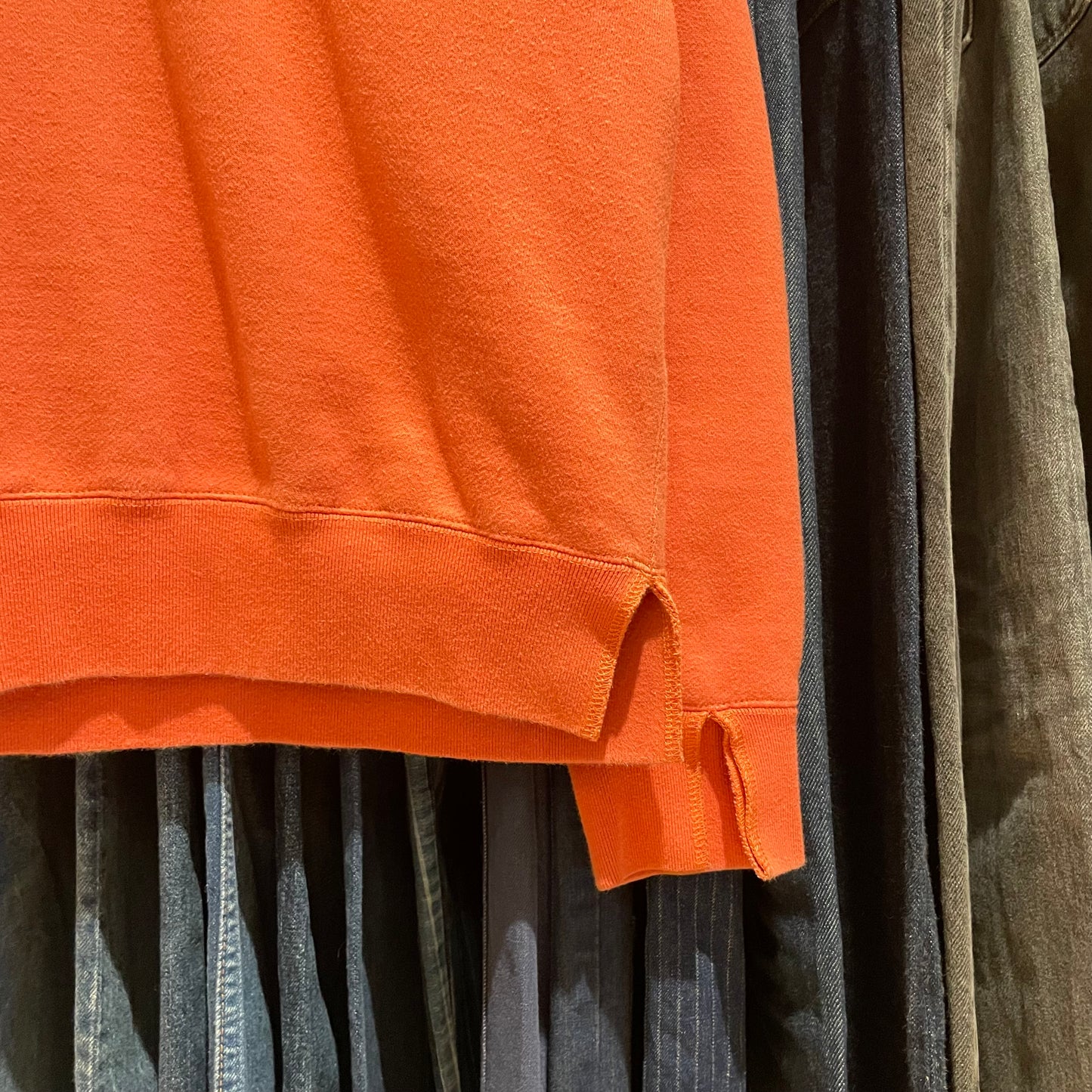 Chest Pocket Hoodie Pullover Orange