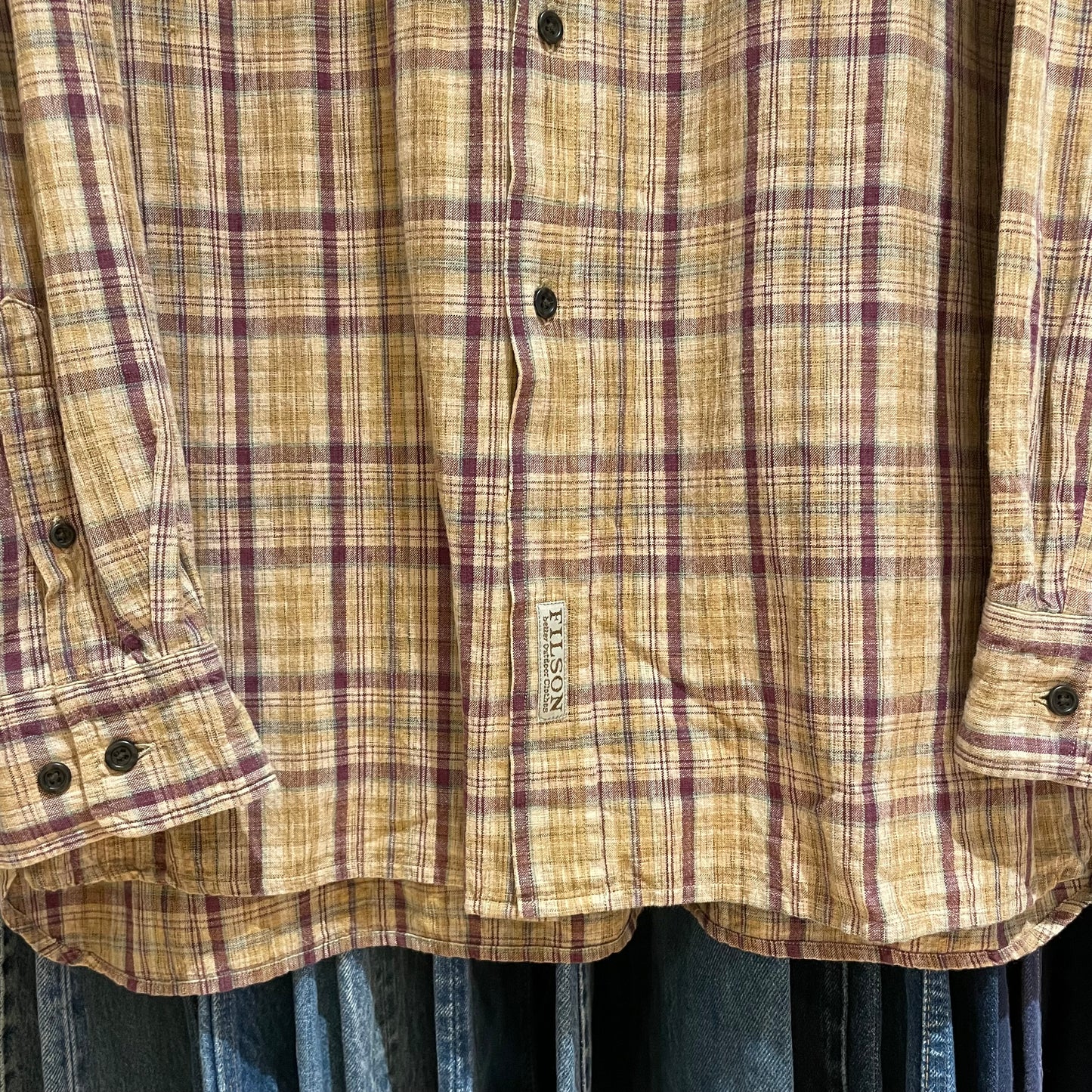 Plaid Cotton Shirt Beige