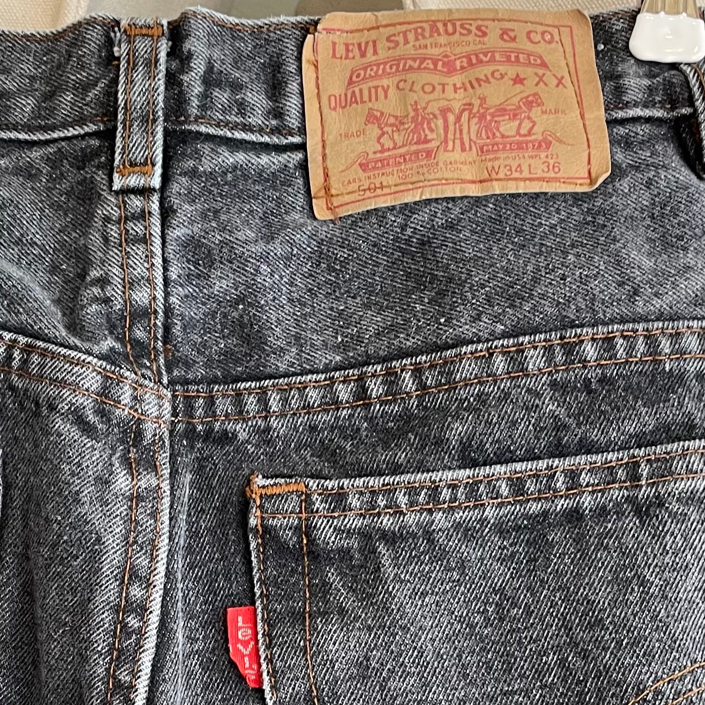 501 Jeans Regular Straight Light Washed Black