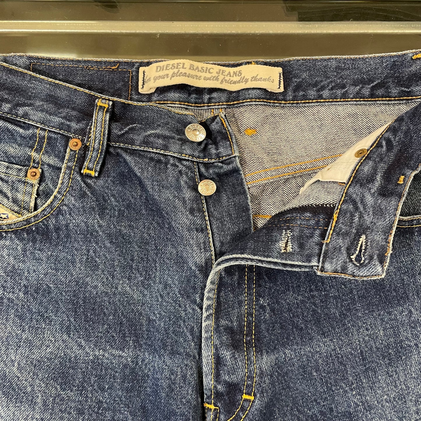 Regular Straight Jeans Dark Wash Indigo
