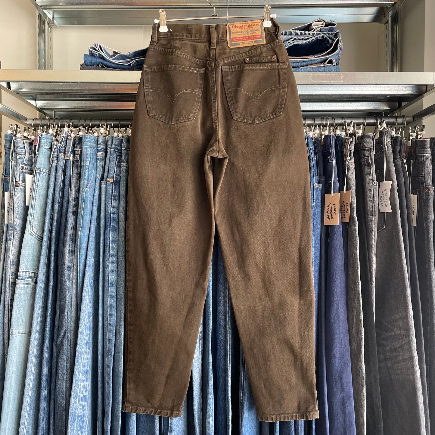 Brown Twill Pants Relaxed Fit
