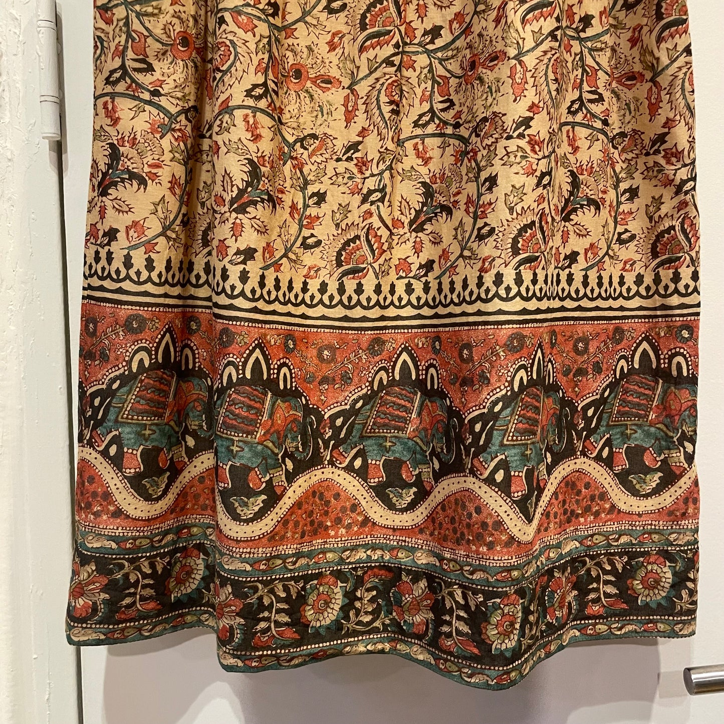 Ethnic Midi Skirt Brown