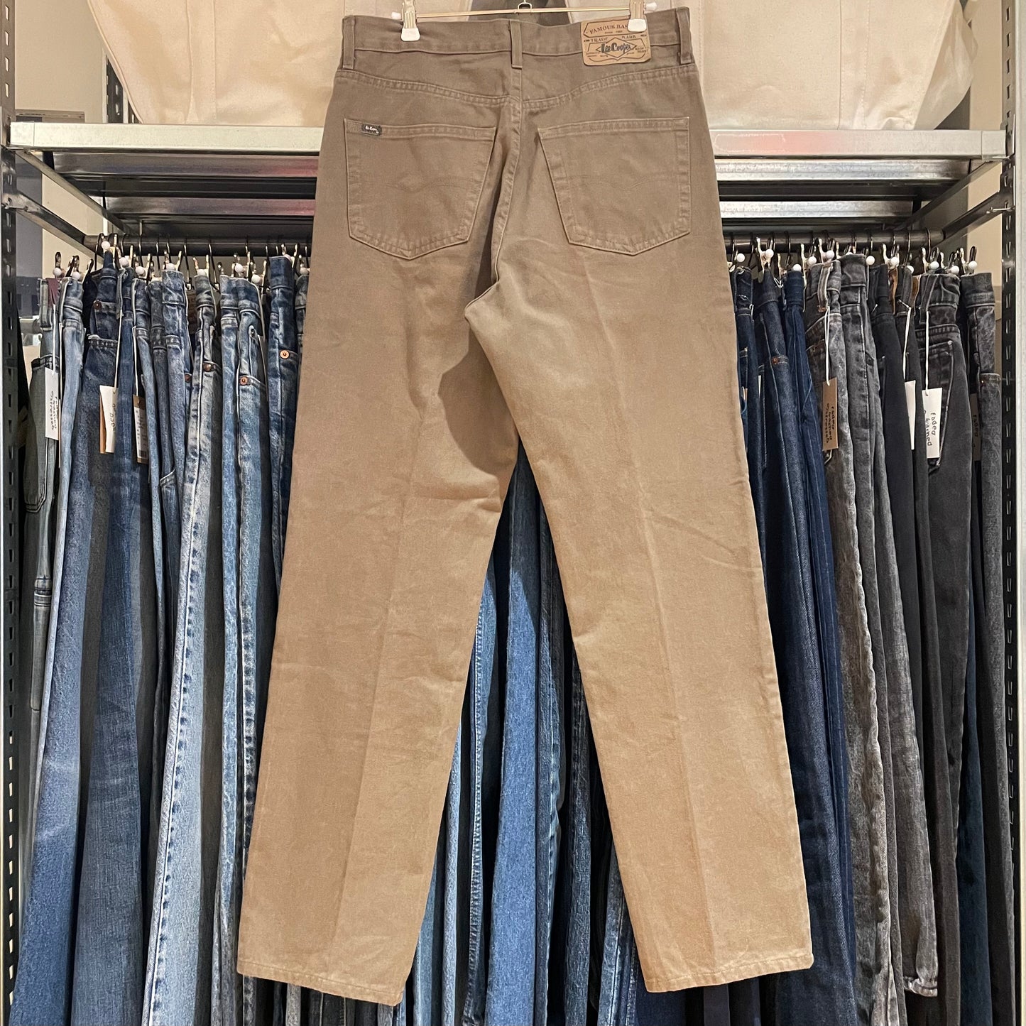 Relaxed Straight Pants Brown Lampo Zip