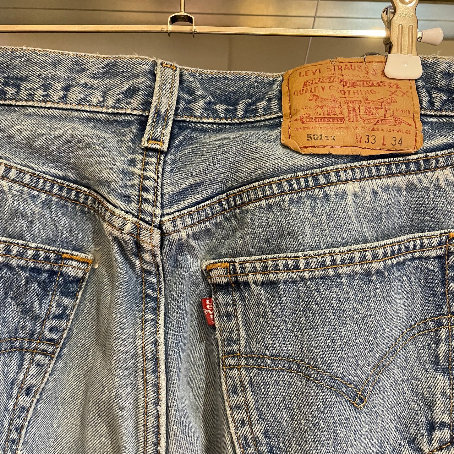 Faded Light Wash 501xx Denim Jeans