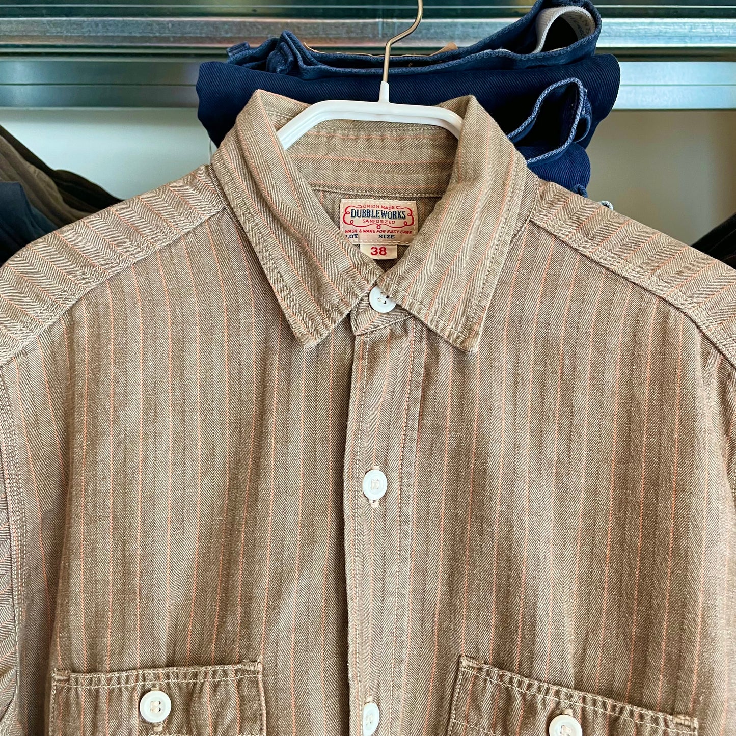 Herringbone Work Shirt Brown