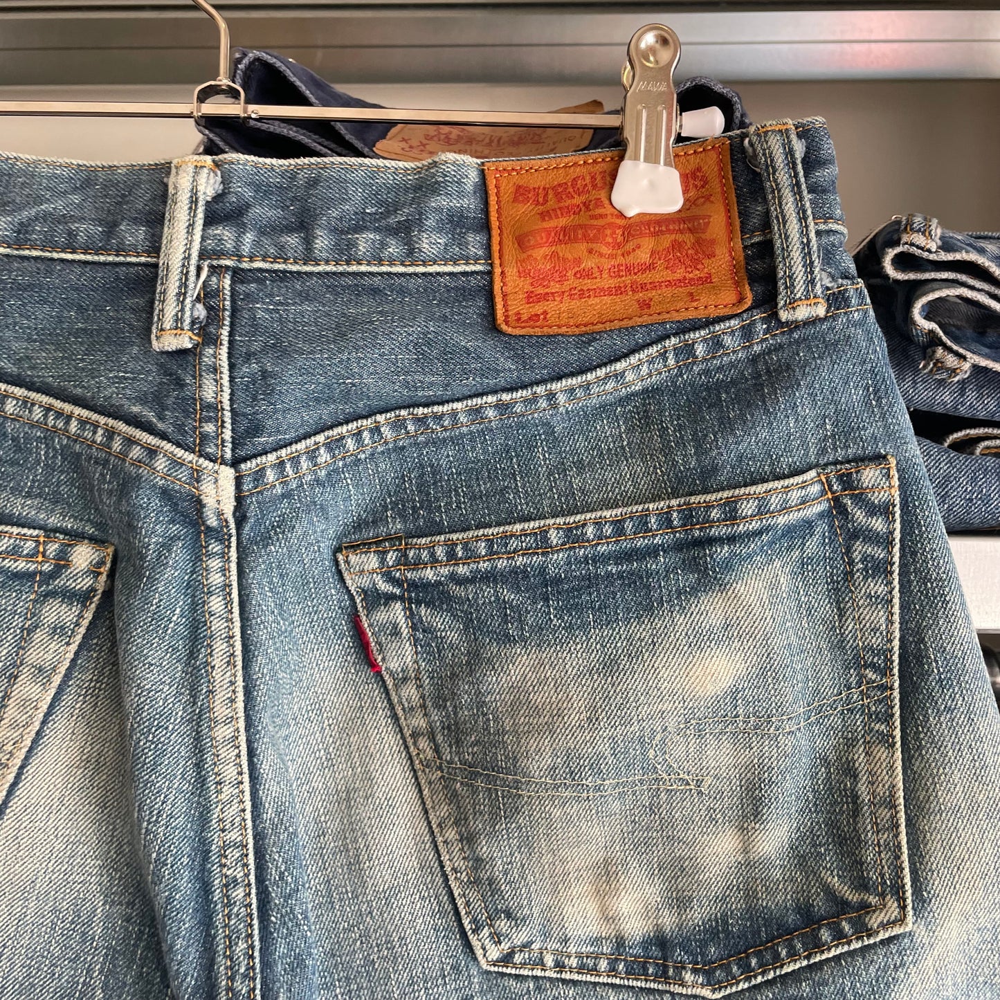 Faded Washed Denim Shorts