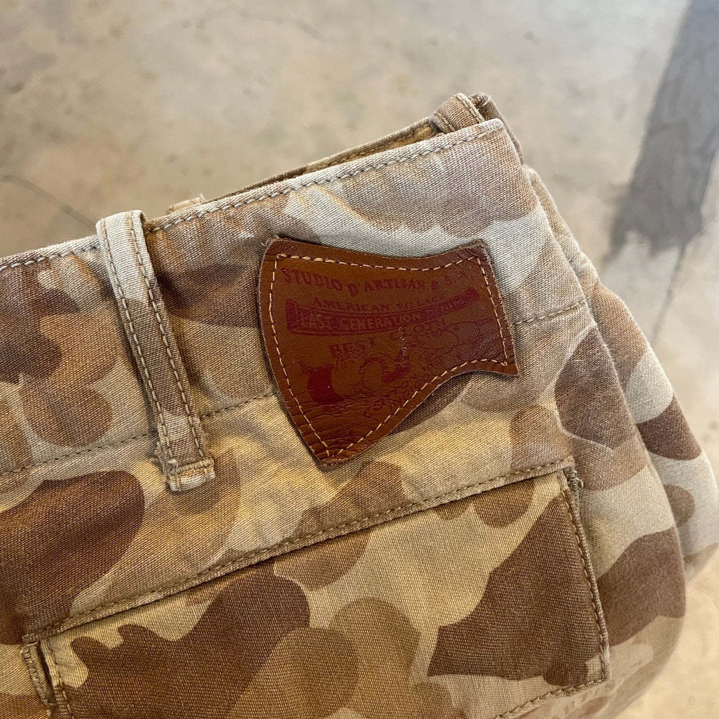 Camouflage Cargo Shorts Brown