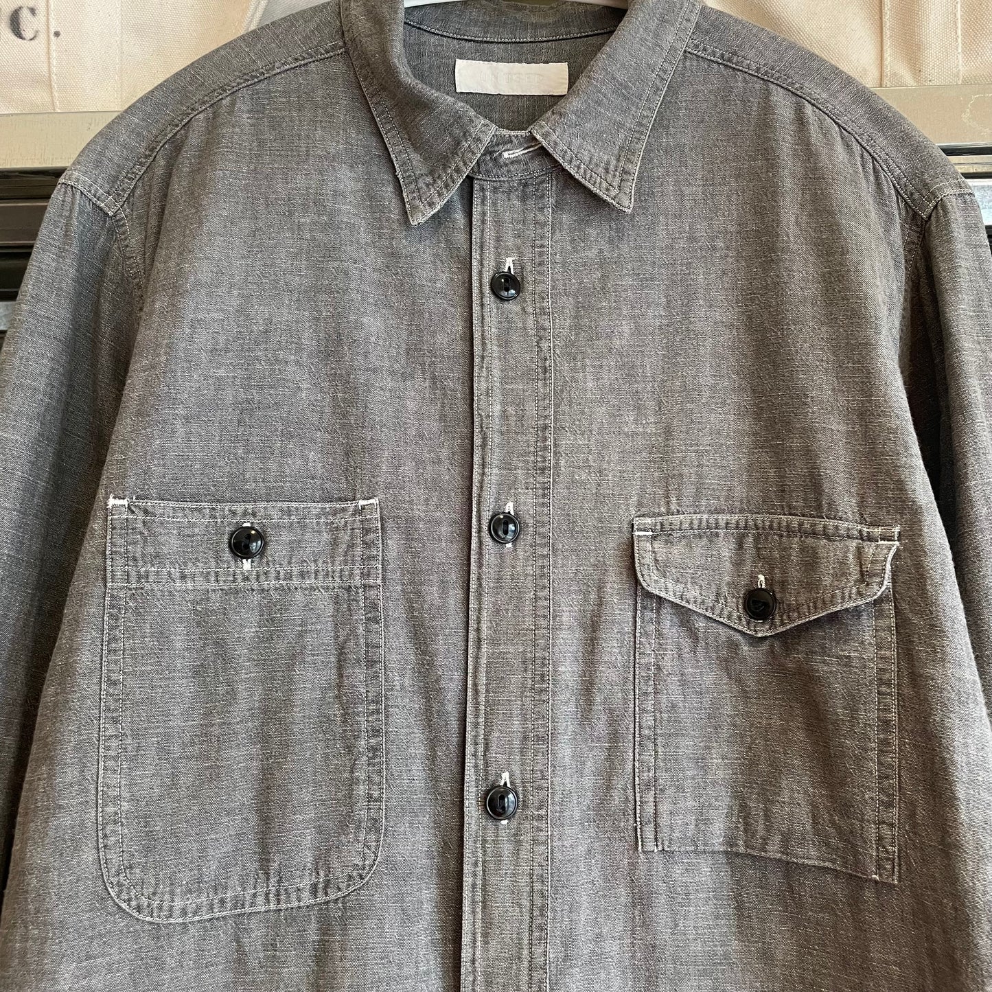 Chambray Work Shirt Gray