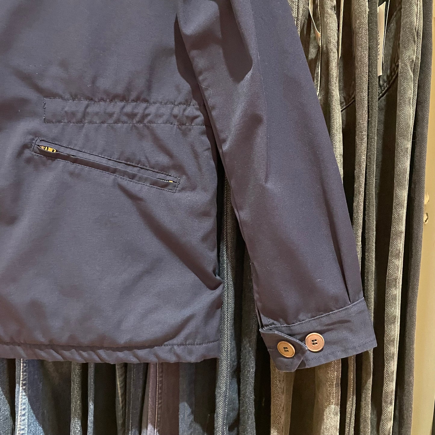 Hooded Utility Work Jacket Navy