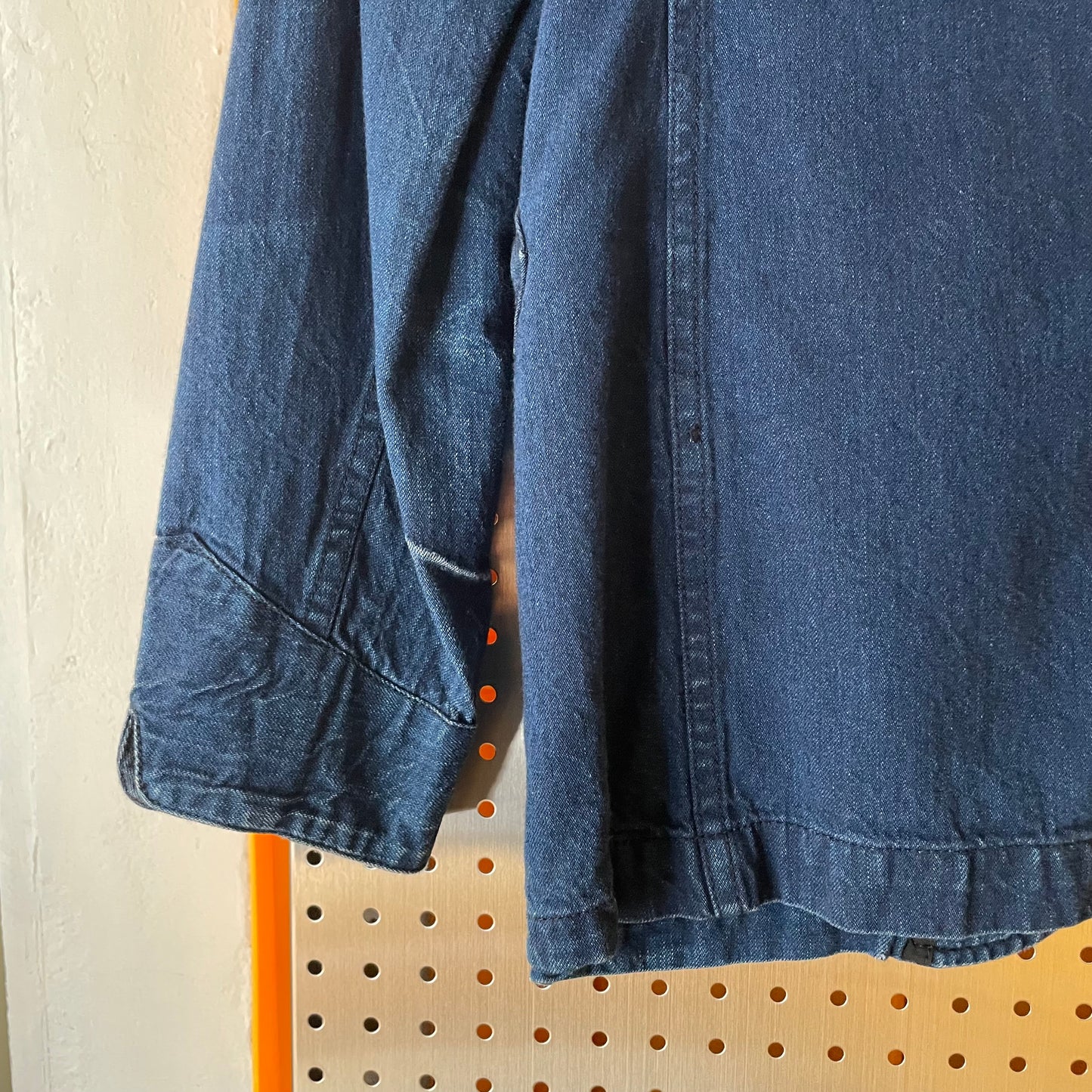Indigo Faded Denim Workwear Blazer