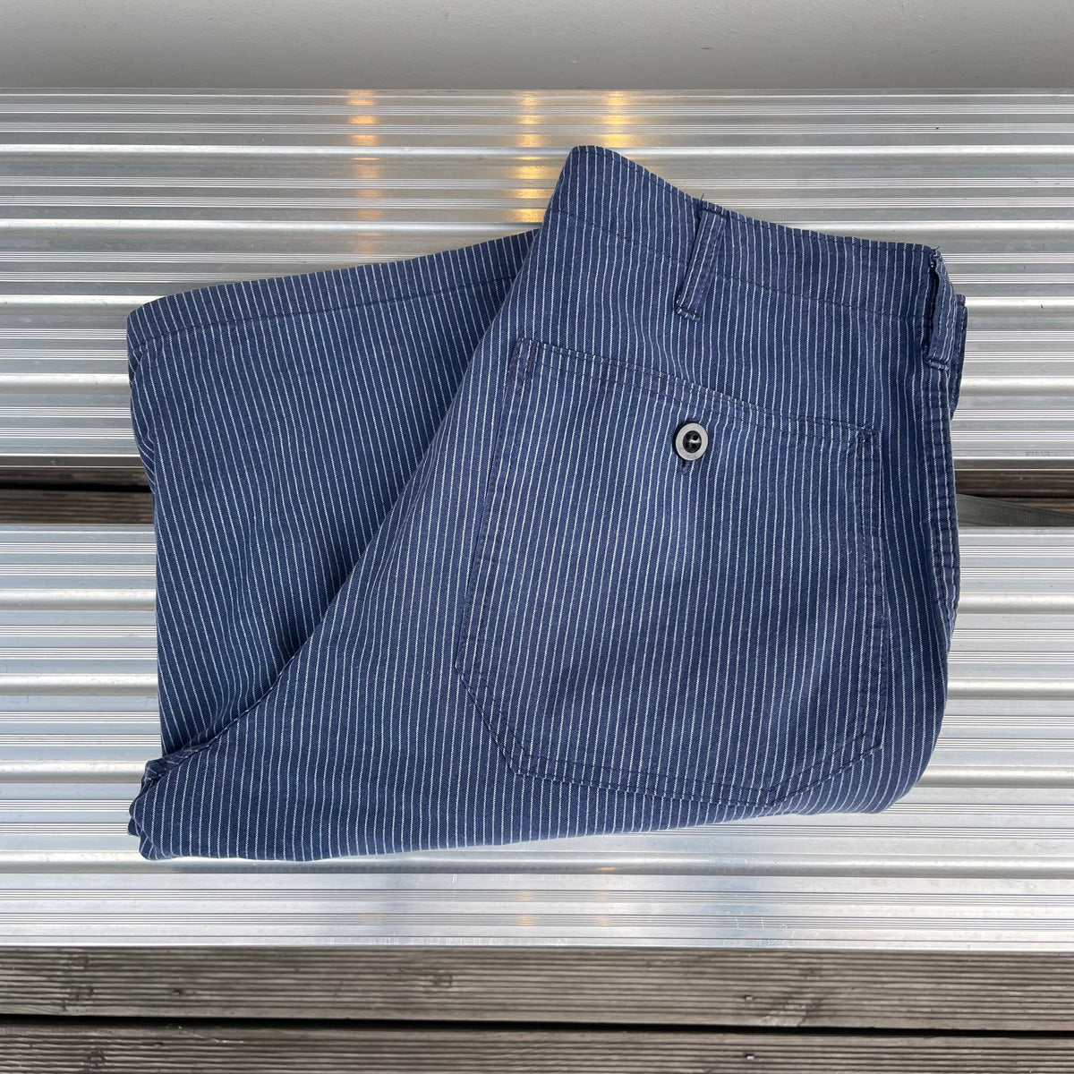 Hickory Stripe Shorts Blue