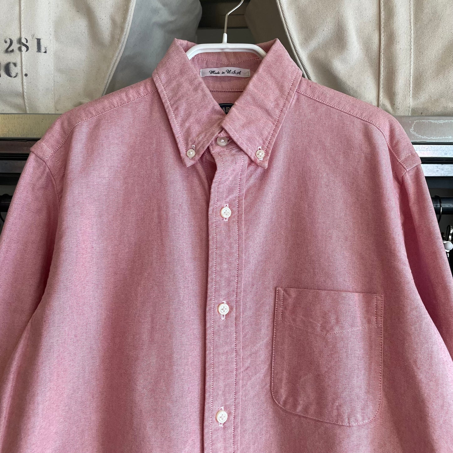 Oxford Long Sleeve Button Down Shirt Pink
