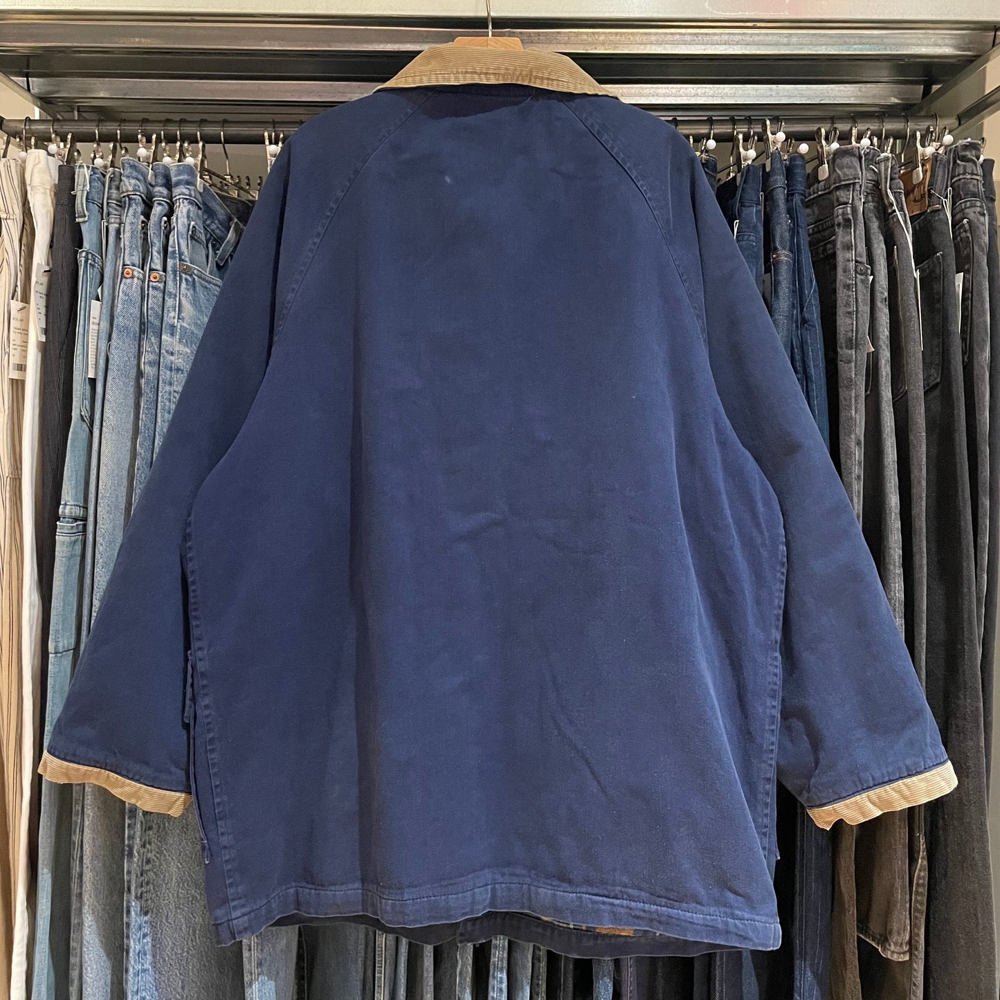 Corduroy Collar Toggle Coat Navy