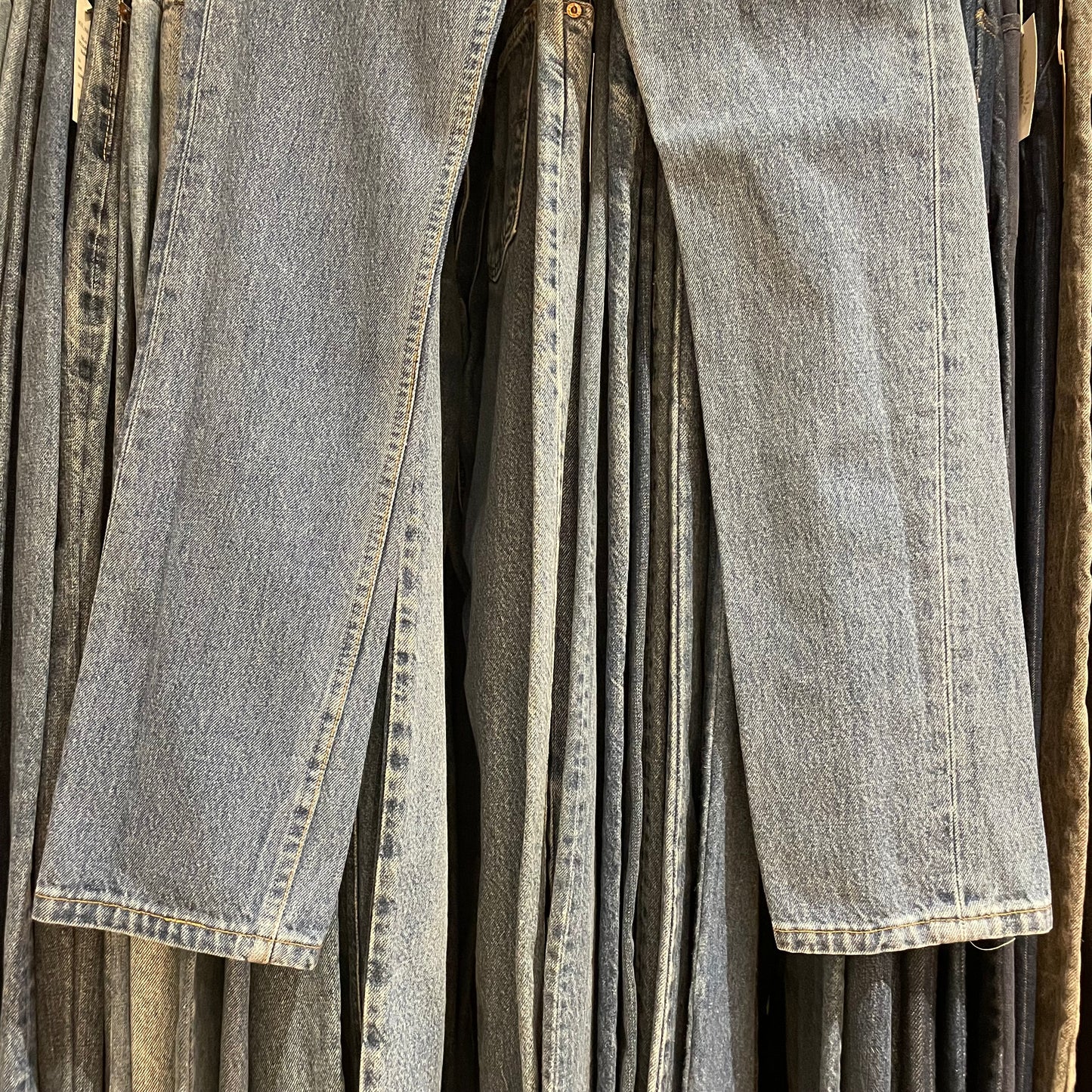 Blue 501 Button Fly Denim Jeans