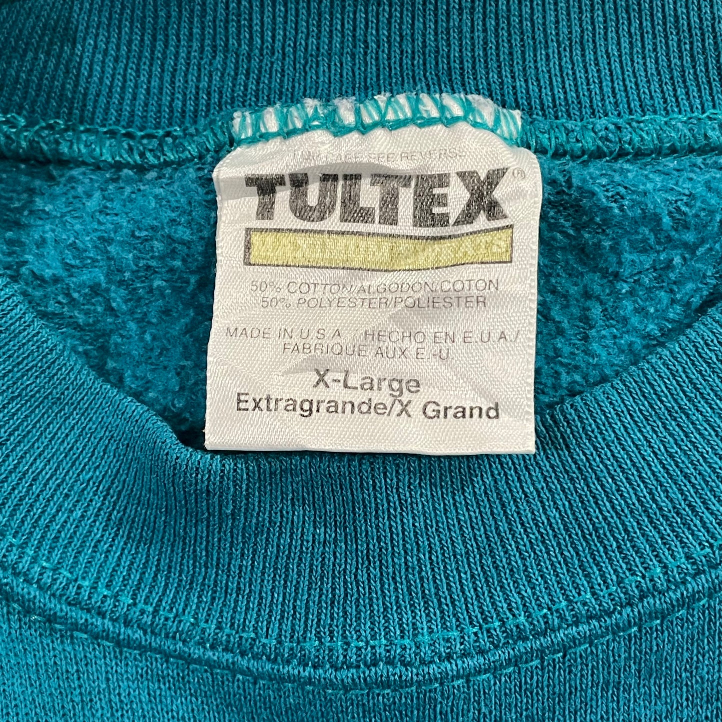 50/50 Blend Tubular Teal Blank Sweatshirt