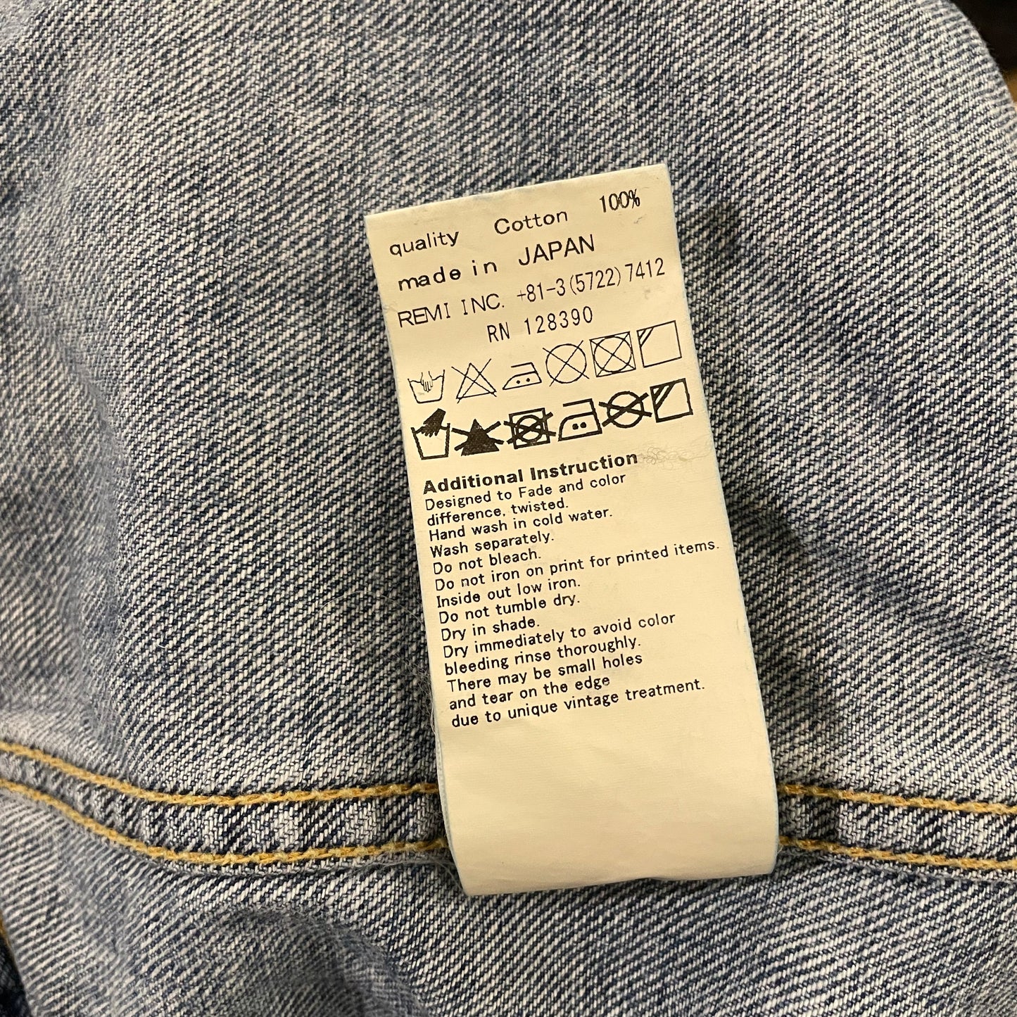 Type 1 Denim Jacket Washed Blue Distressed