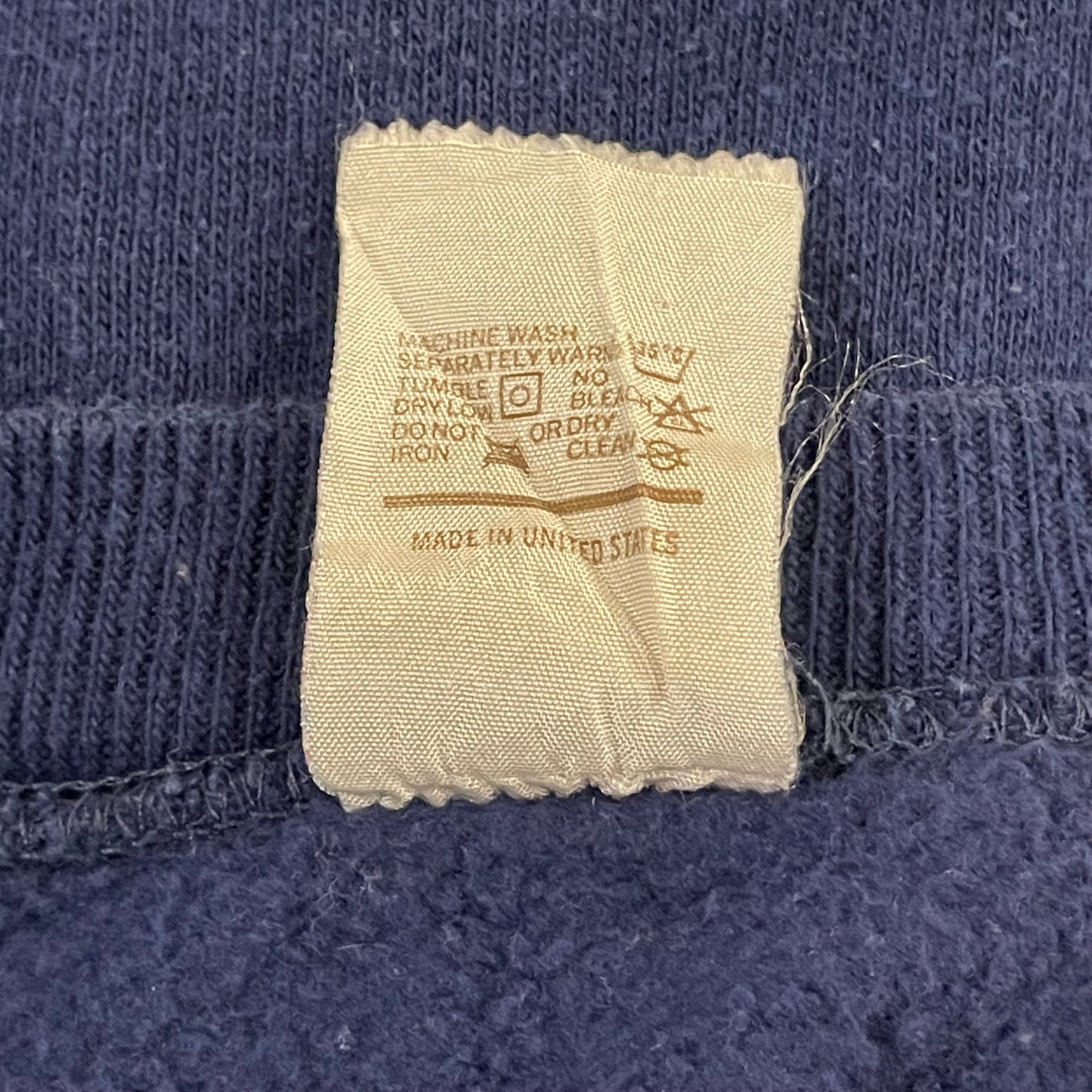 Navy Blank Cotton Blend Sweatshirt
