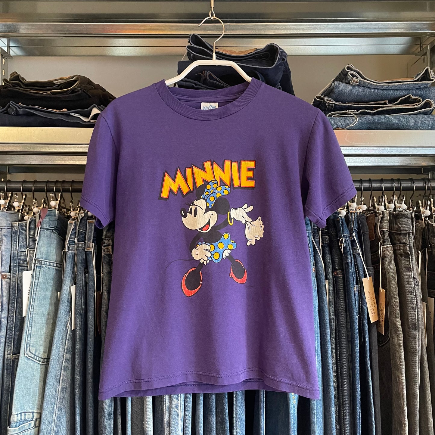 MINNIE Print T-Shirt Purple