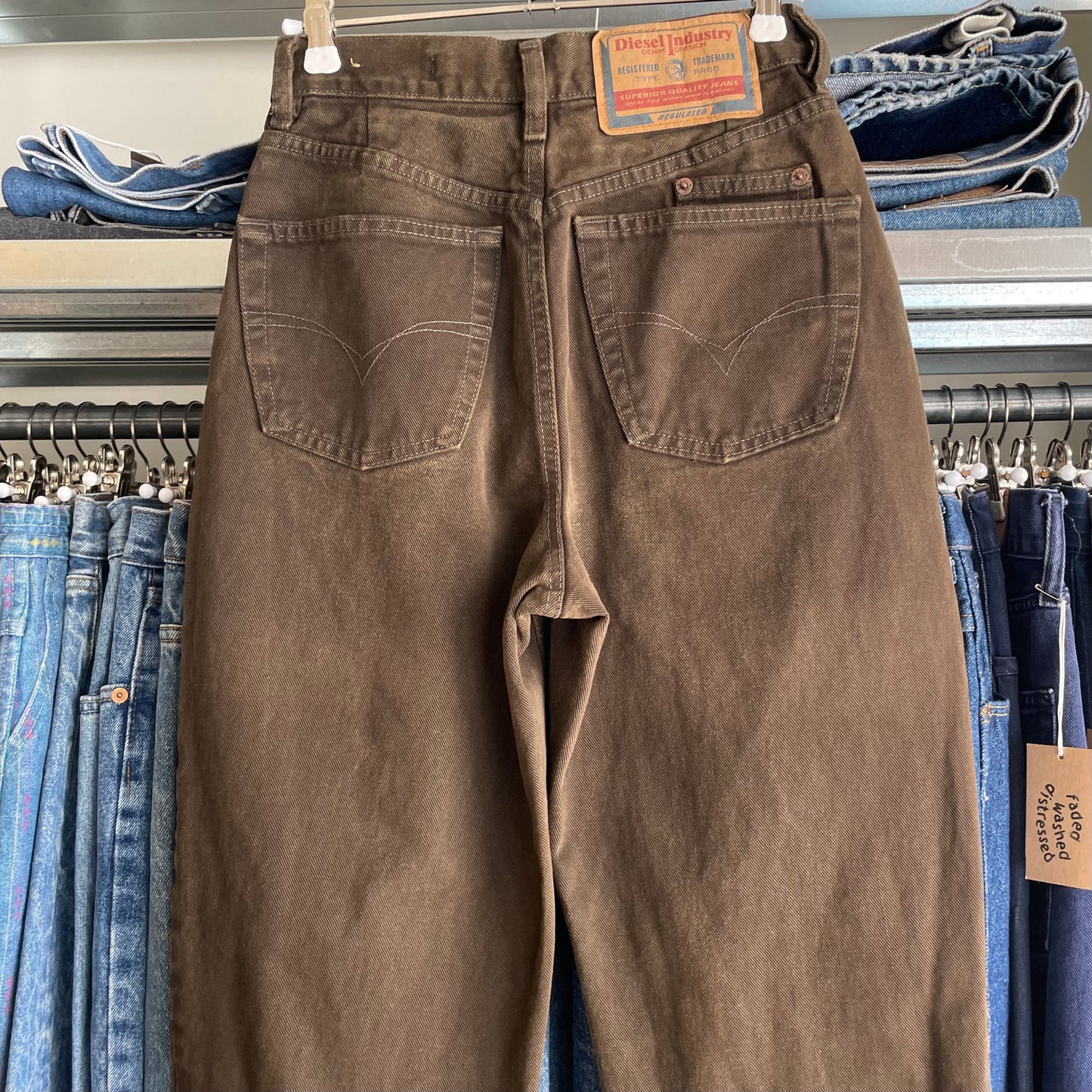 Brown Twill Pants Relaxed Fit