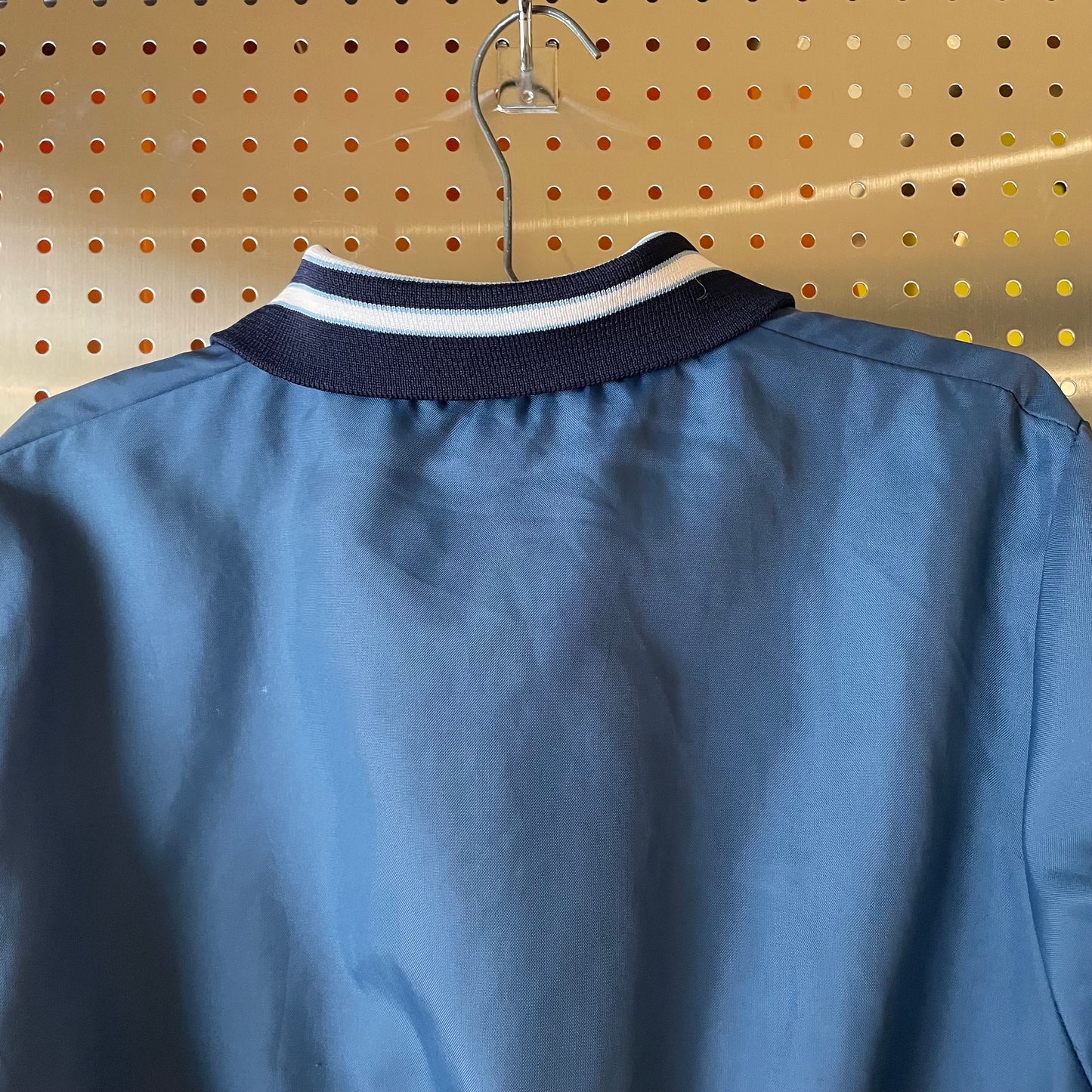 Snap Varsity Jacket Navy Nylon