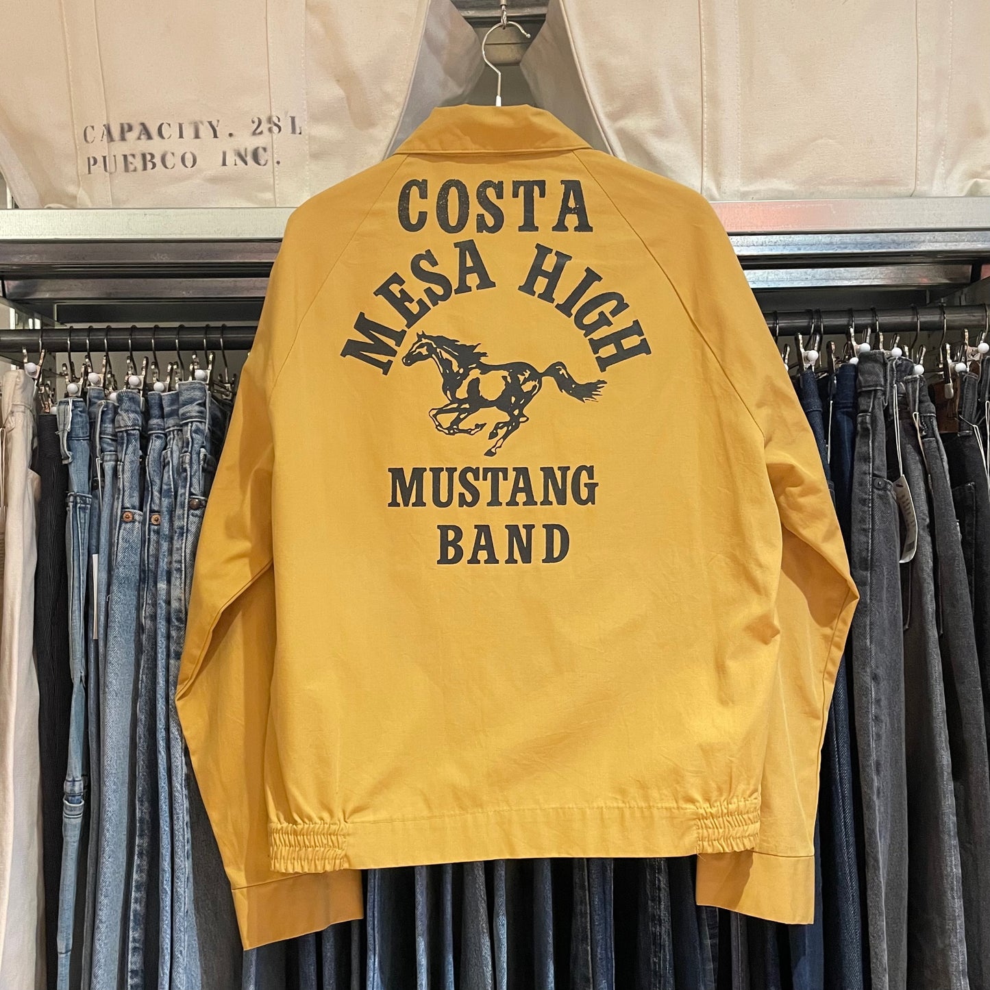 Costa Mesa High Mustang Band Varsity Jacket Yellow