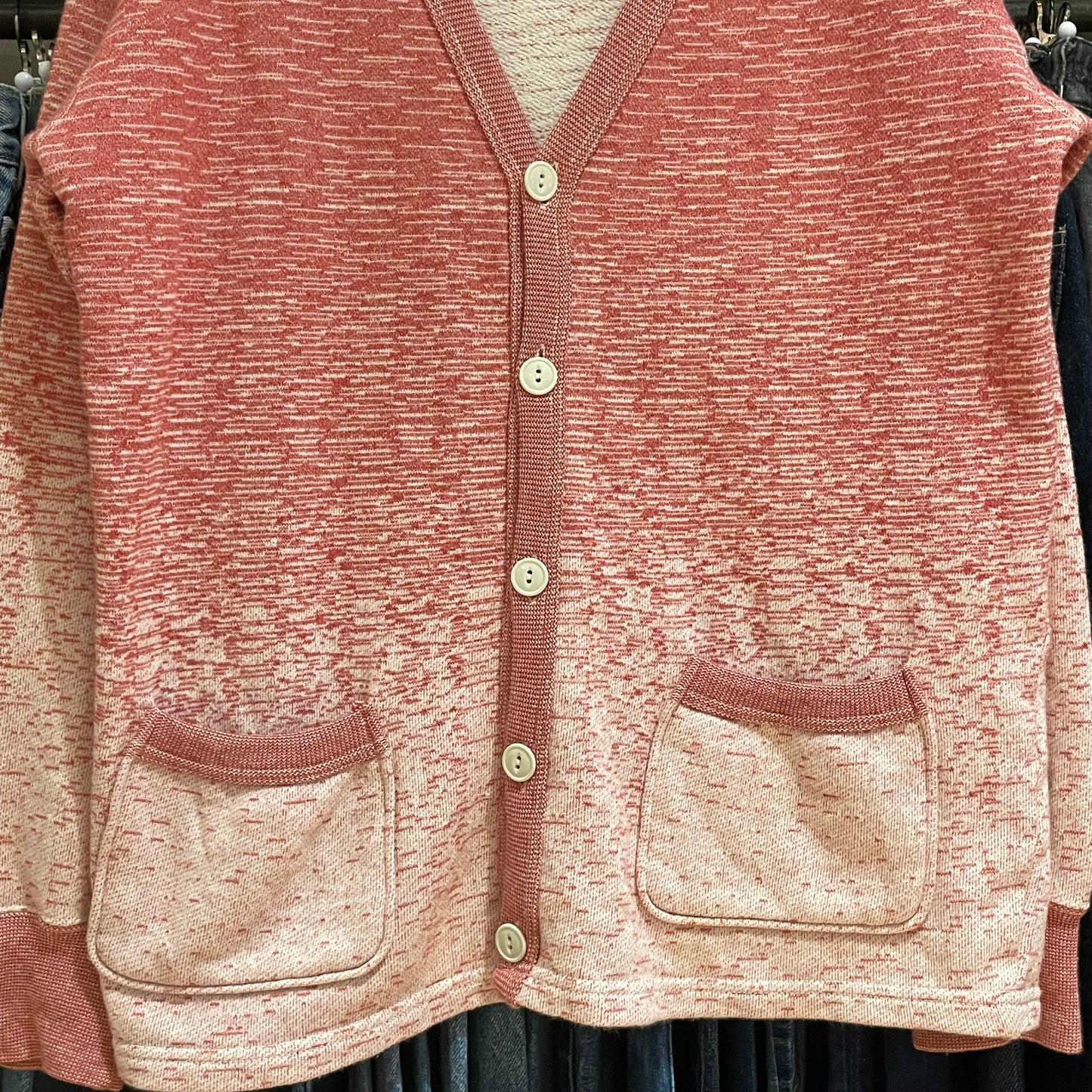 Heathered Sweat Cardigan Pink