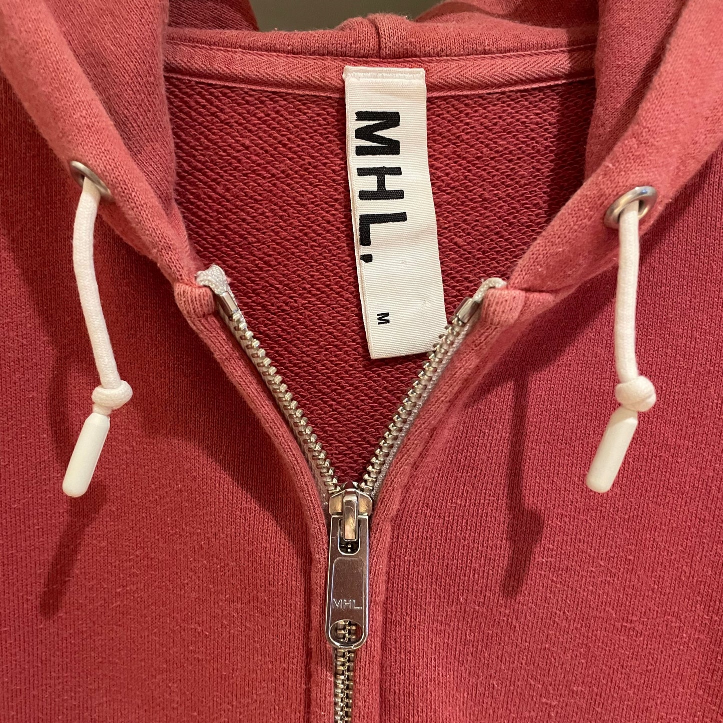 Red Faded Zip-Up Hoodie